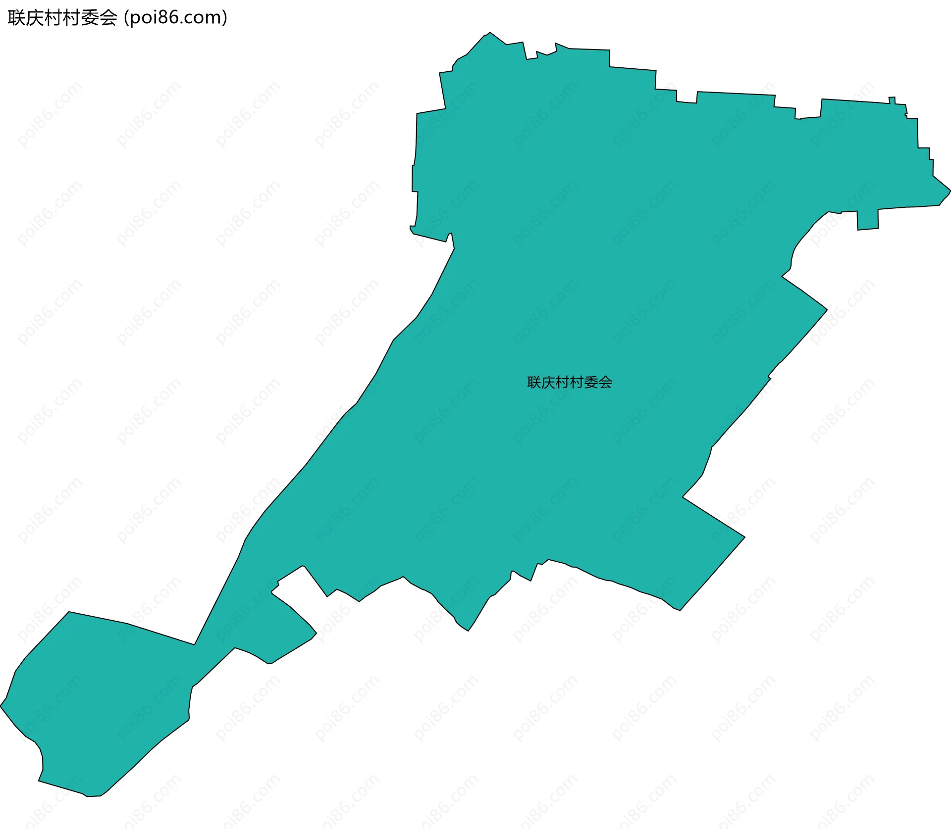联庆村村委会边界地图