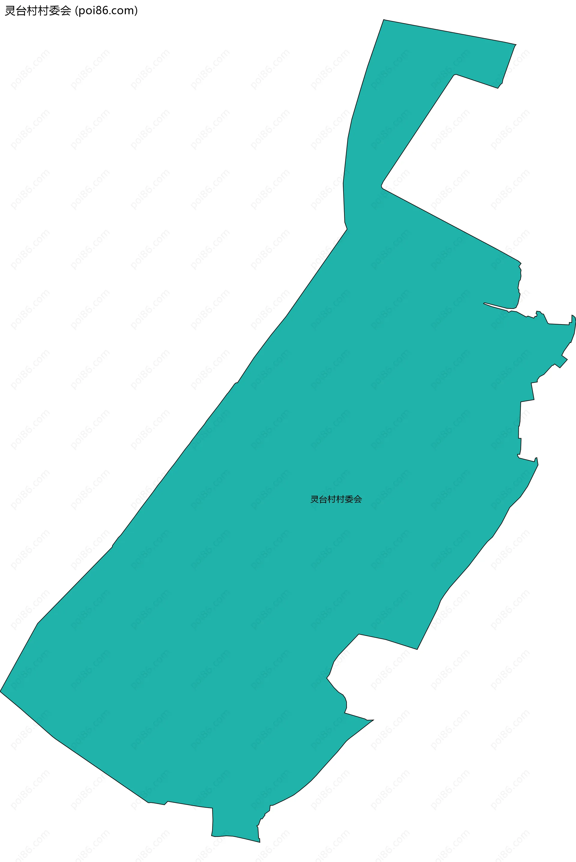 灵台村村委会边界地图