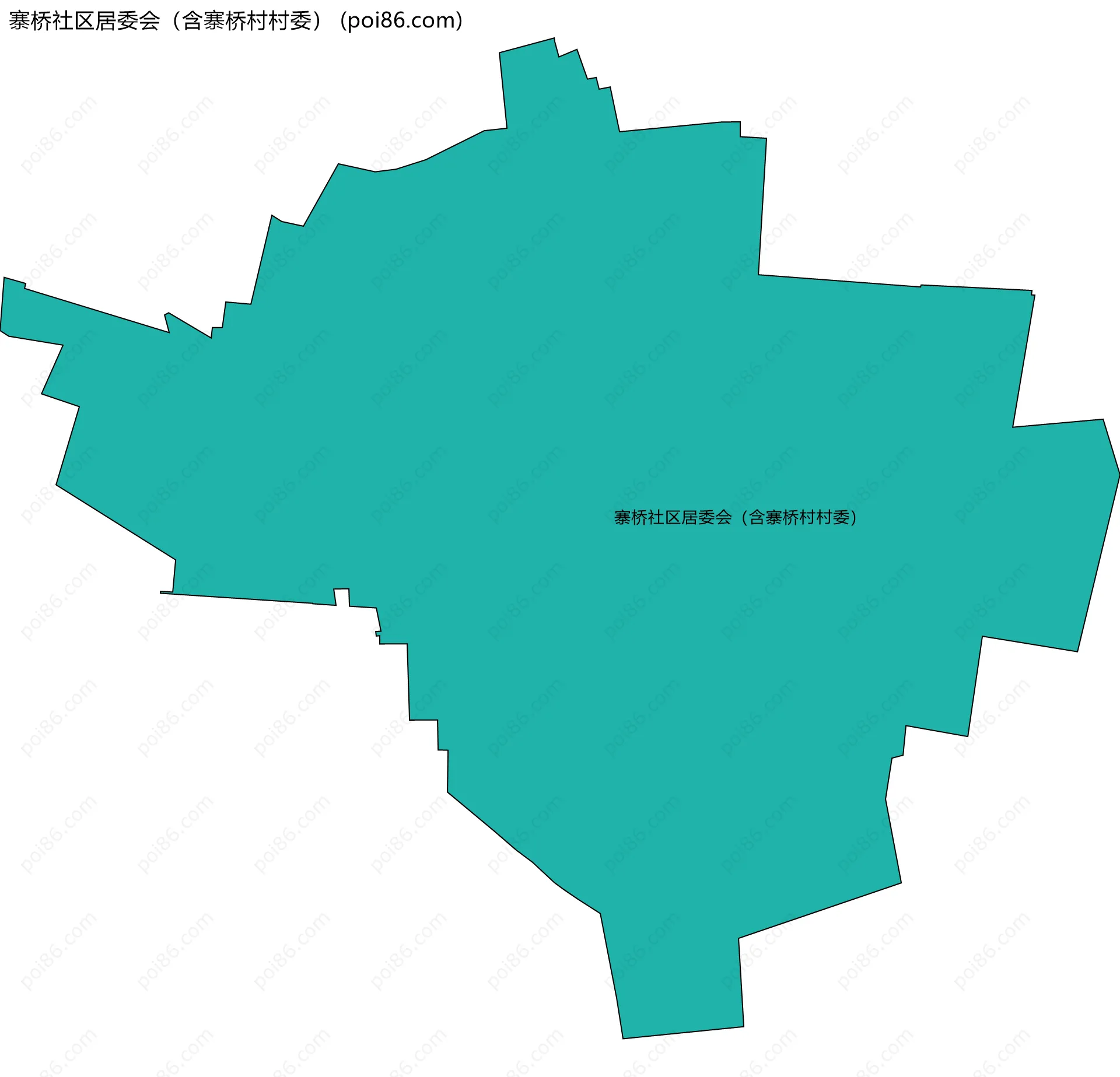 寨桥社区居委会（含寨桥村村委）边界地图