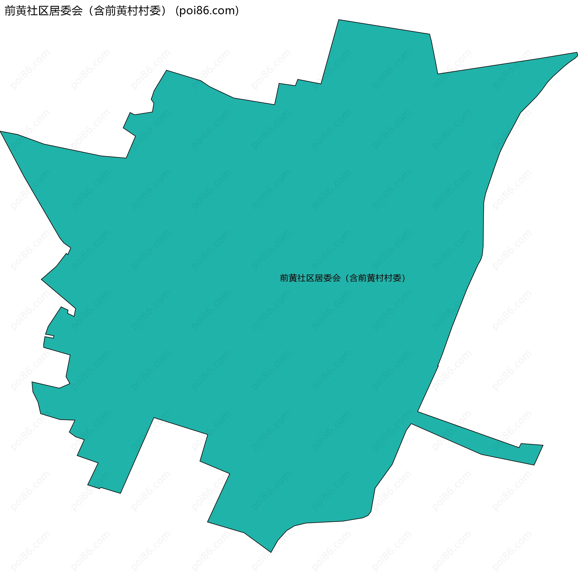 前黄社区居委会（含前黄村村委）边界地图