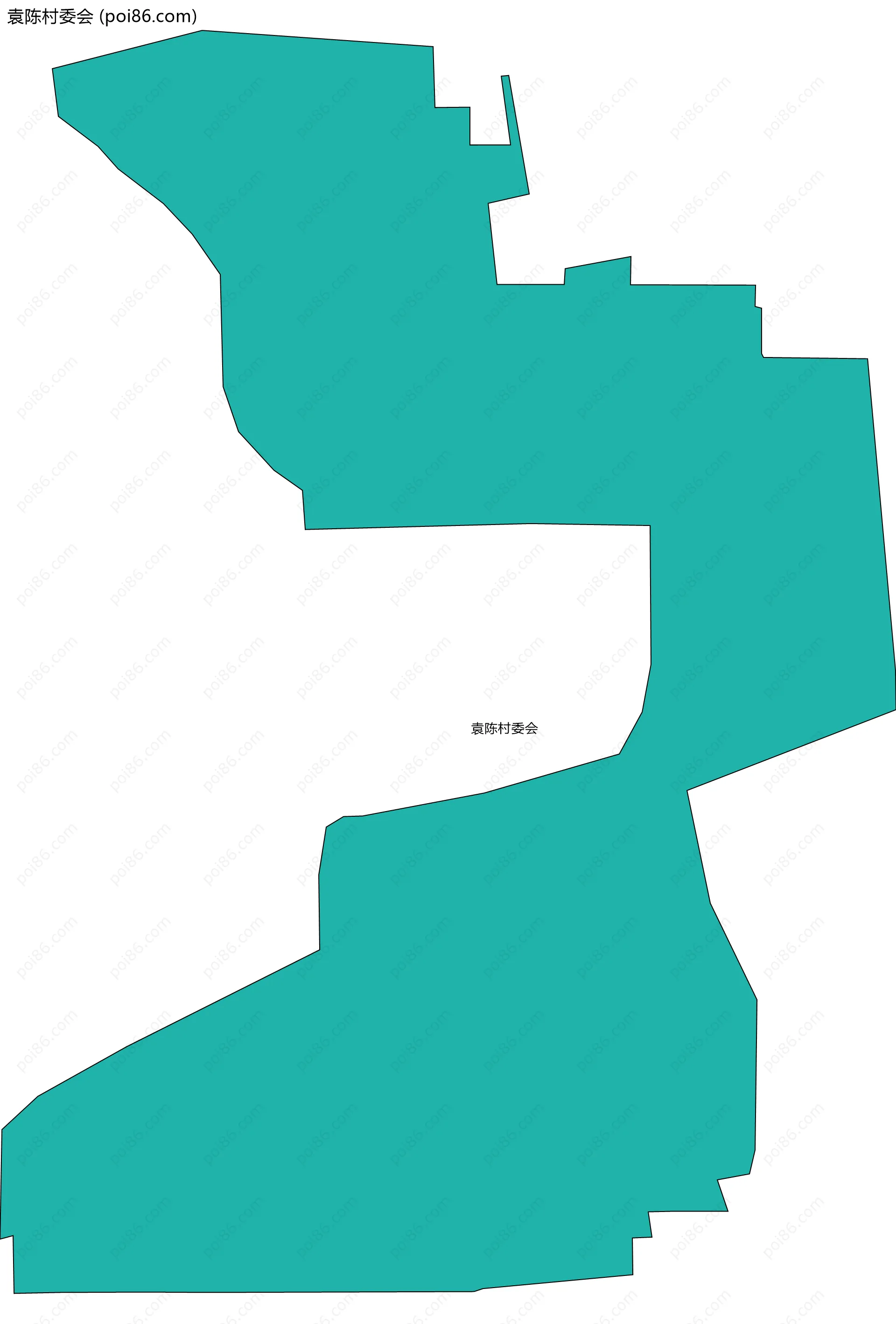 袁陈村委会边界地图