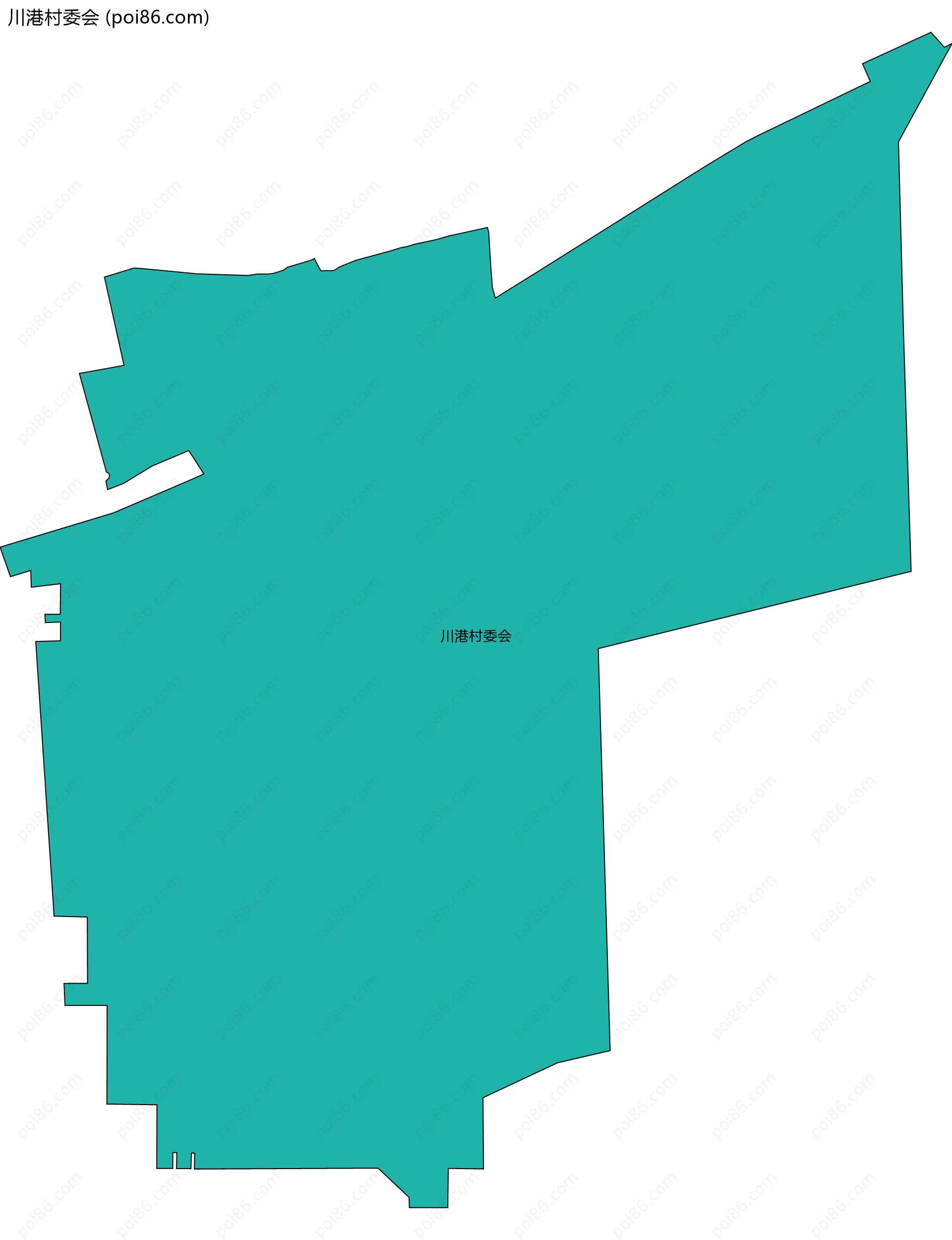 川港村委会边界地图