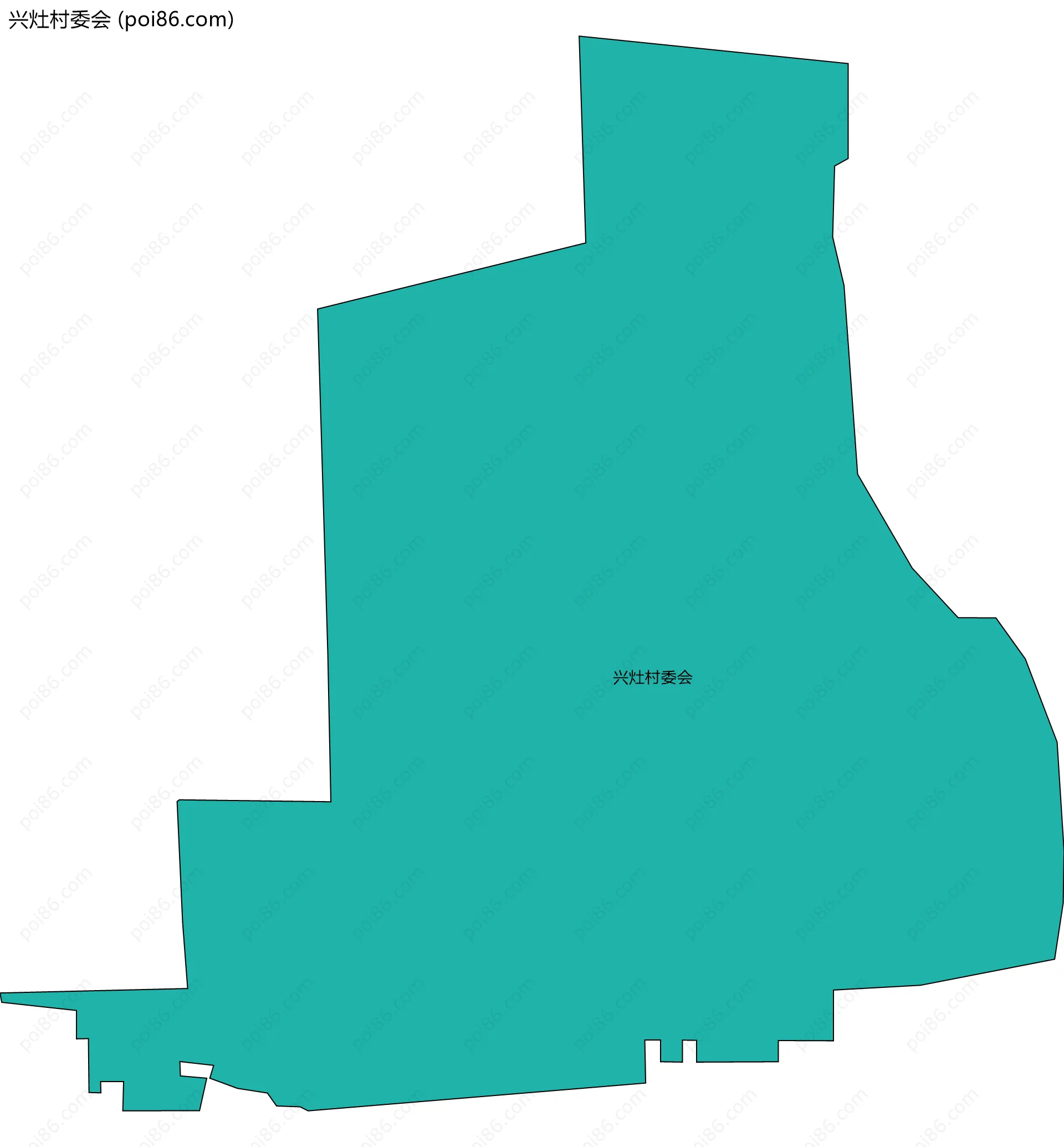 兴灶村委会边界地图
