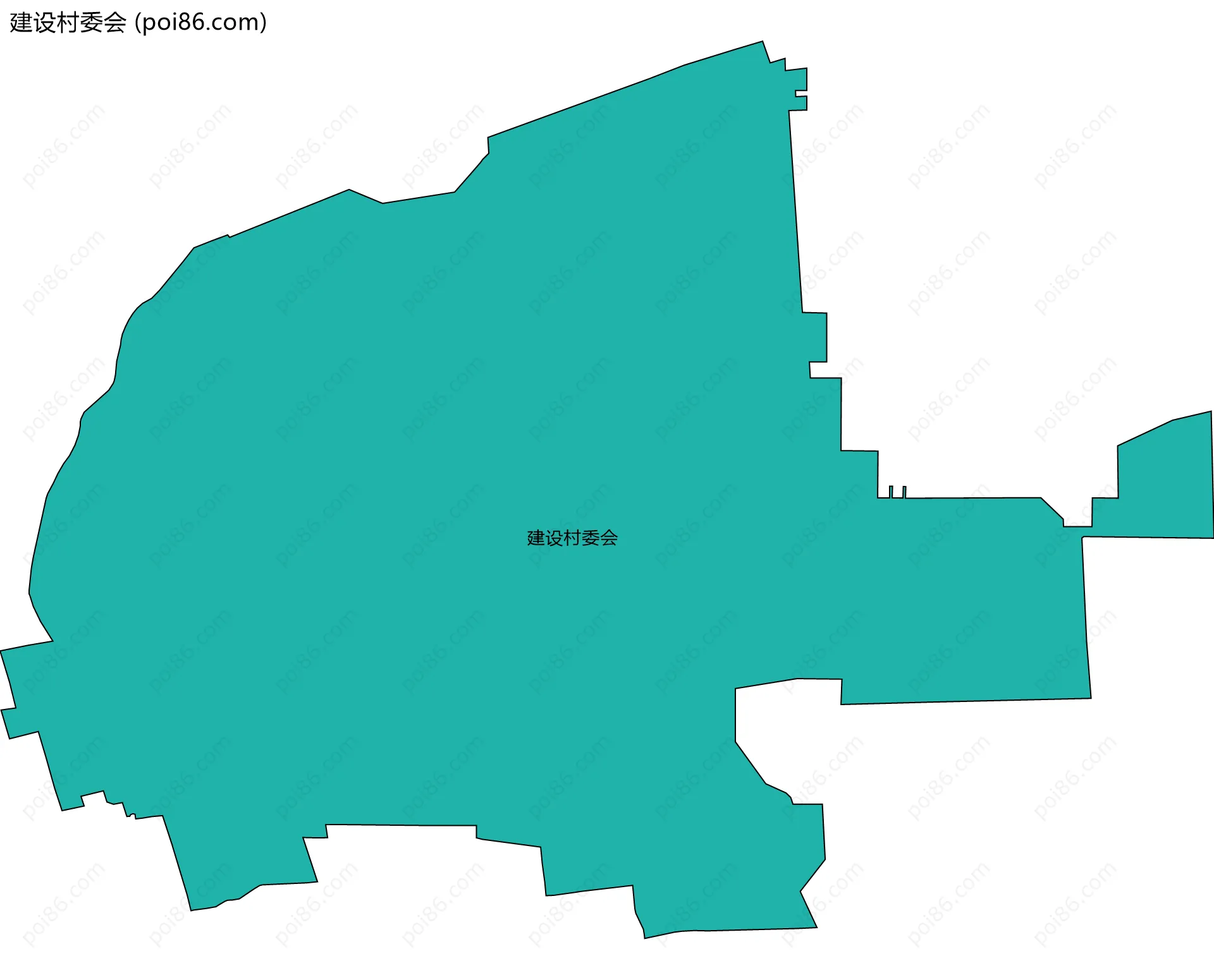 建设村委会边界地图
