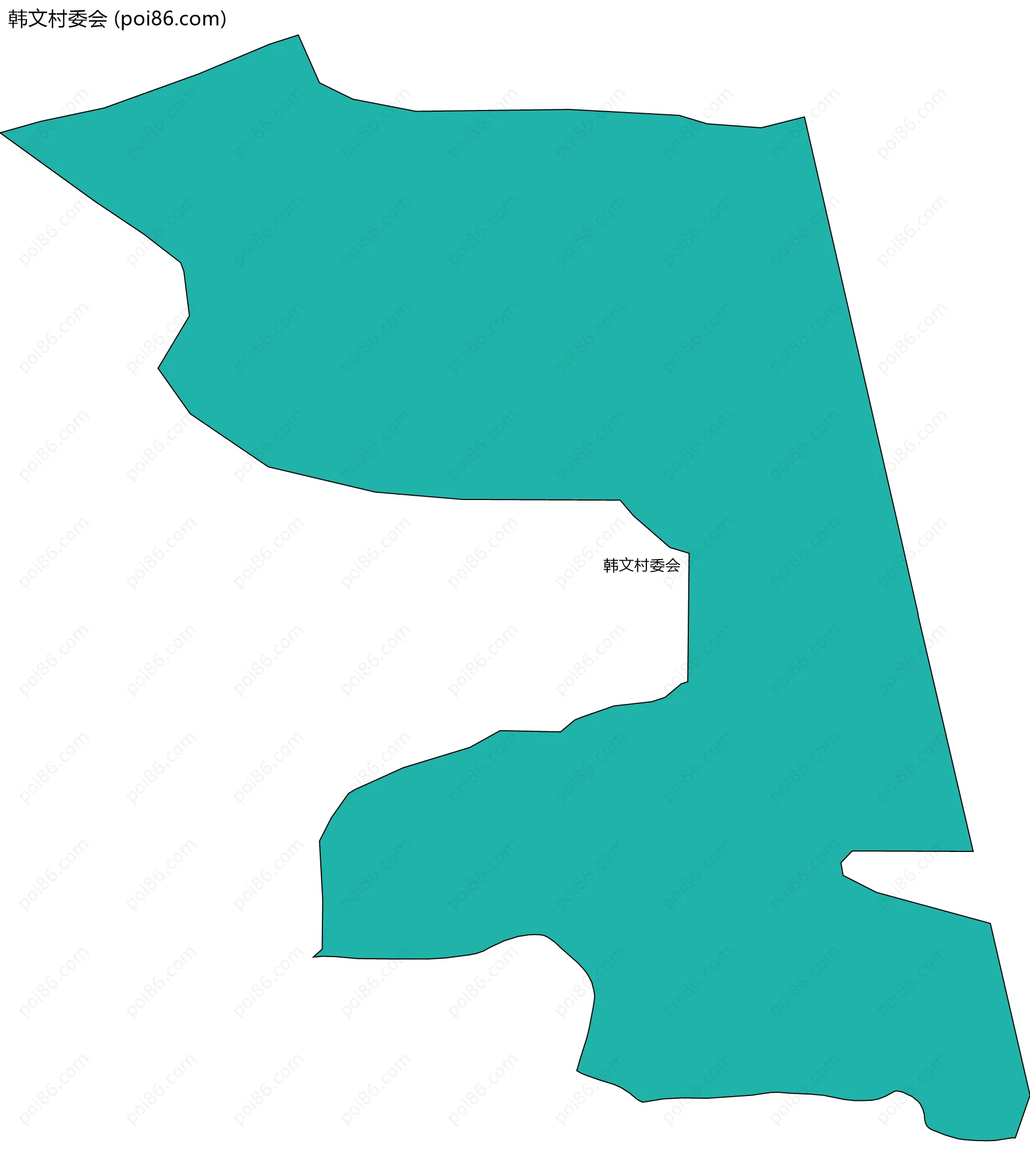 韩文村委会边界地图