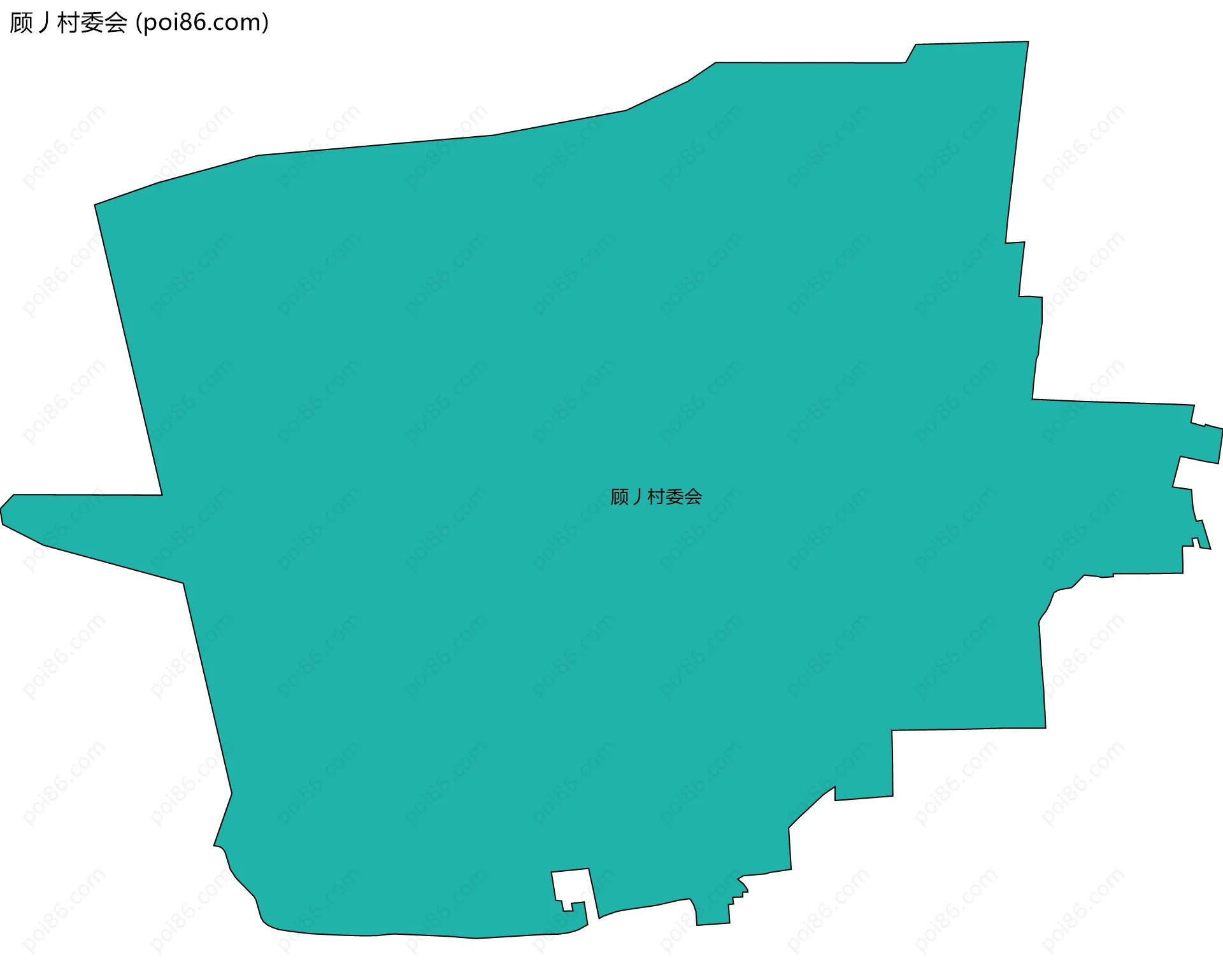 顾丿村委会边界地图