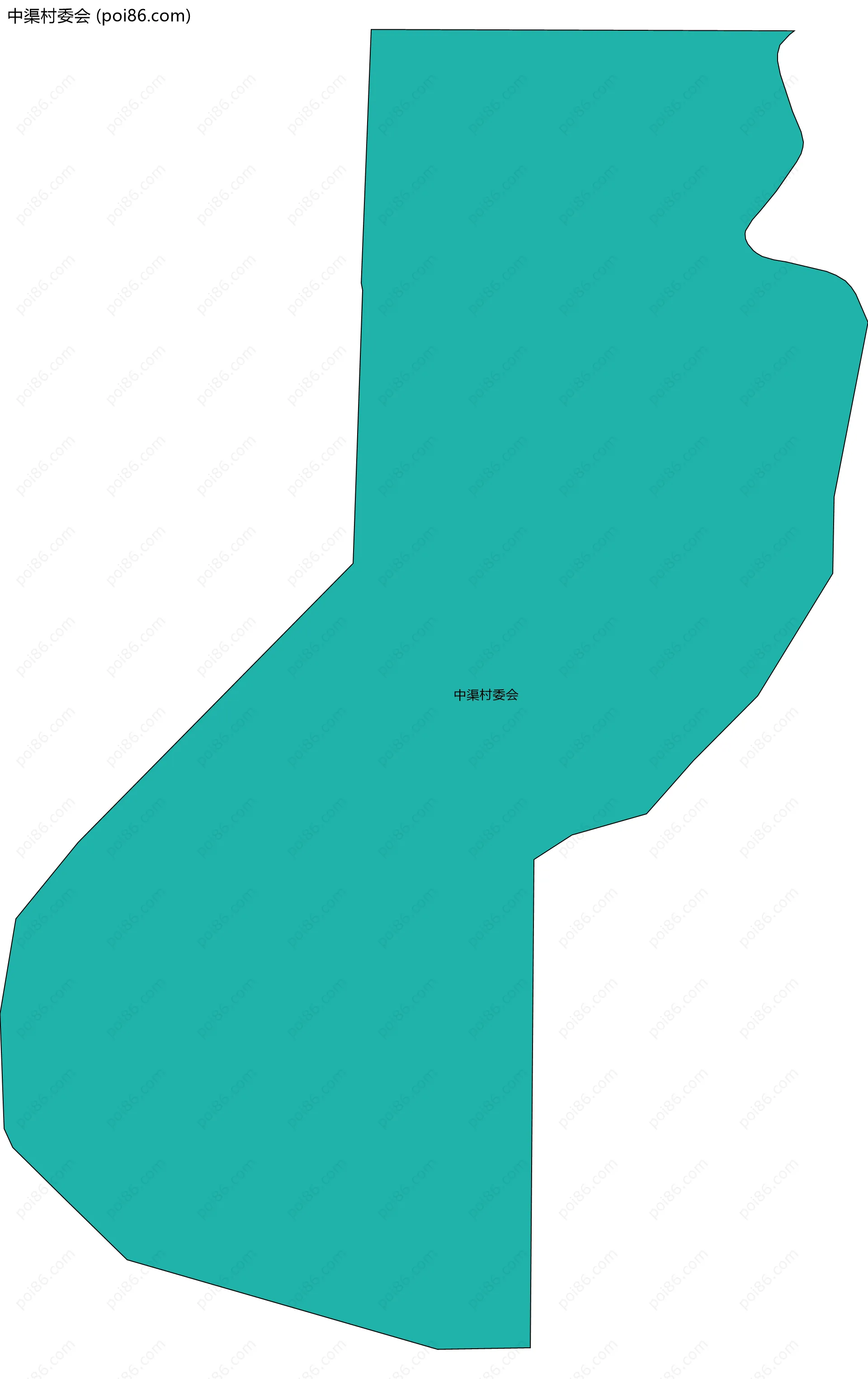 中渠村委会边界地图