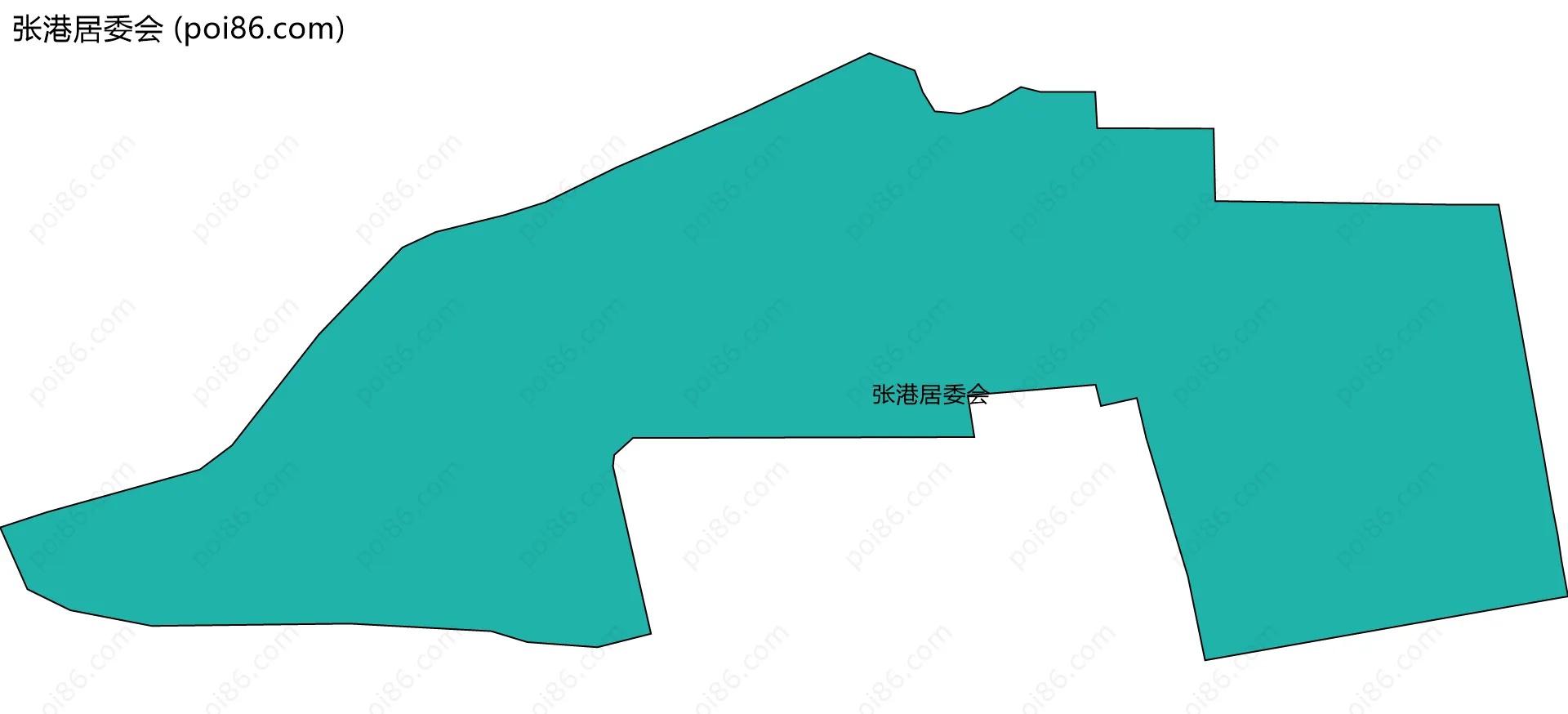 张港居委会边界地图