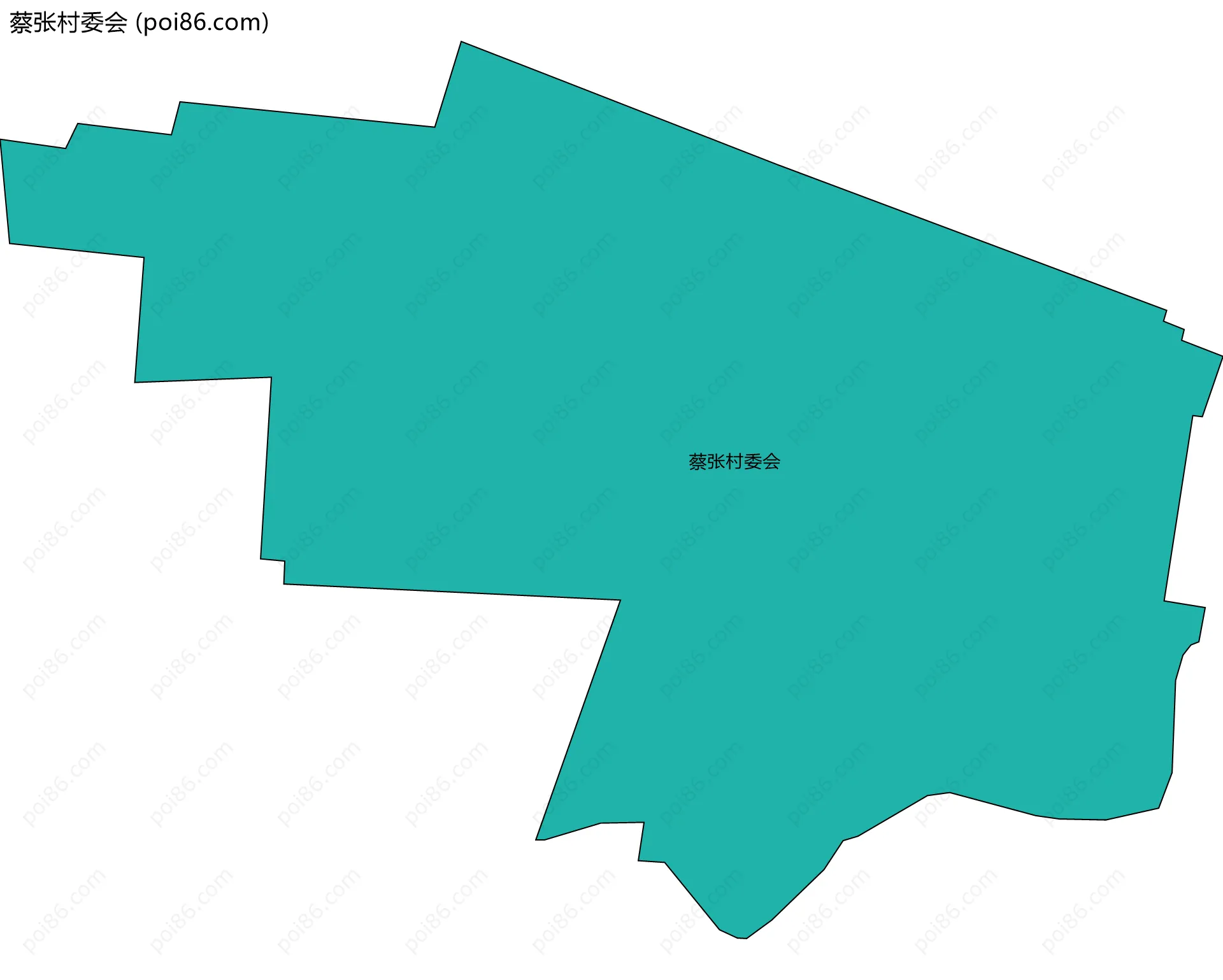 蔡张村委会边界地图