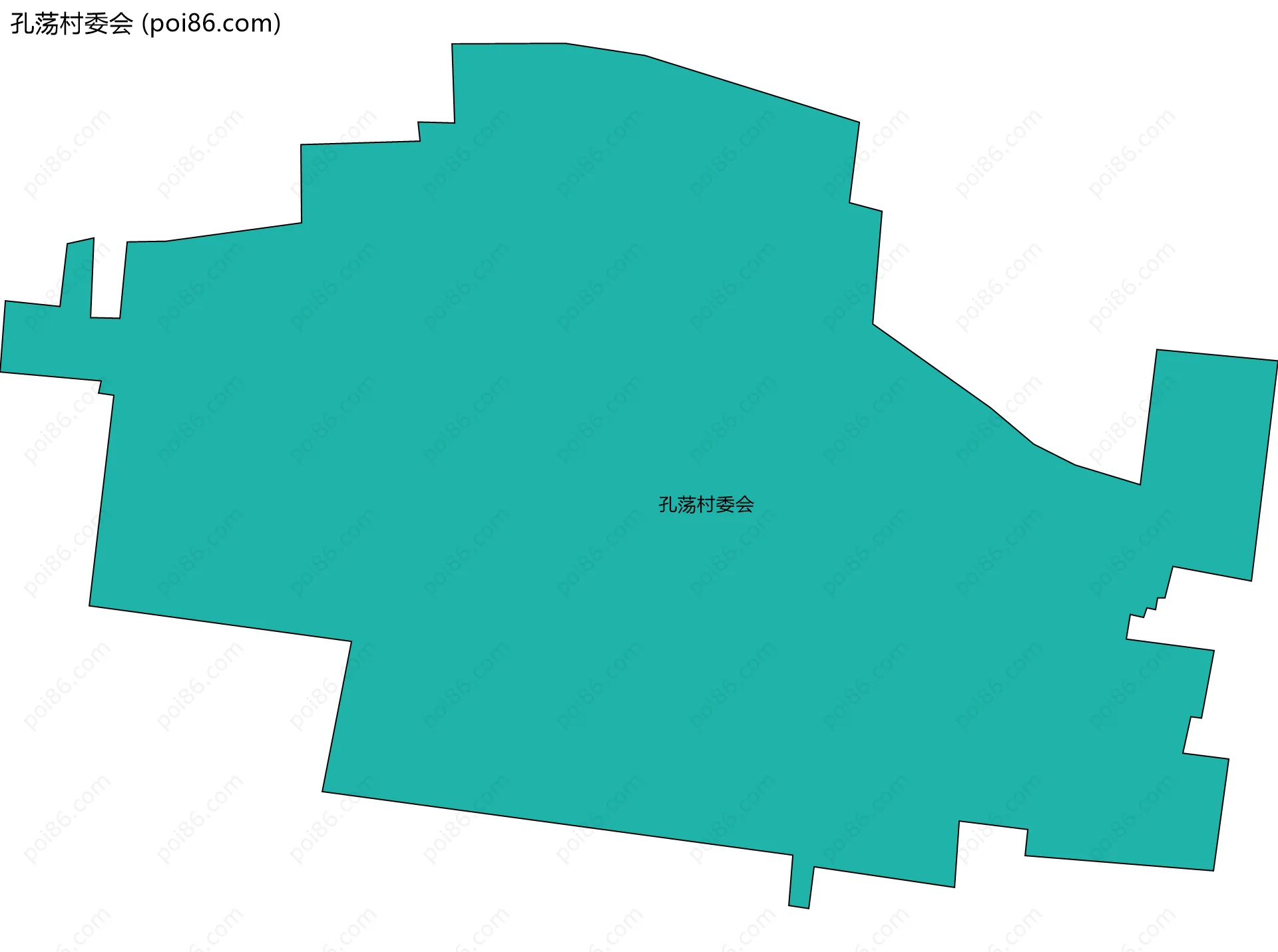 孔荡村委会边界地图