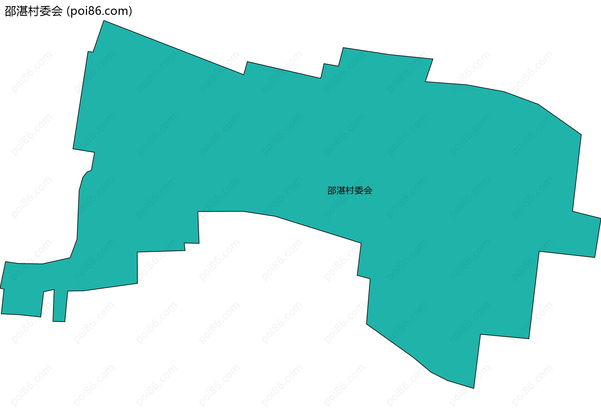邵湛村委会边界地图