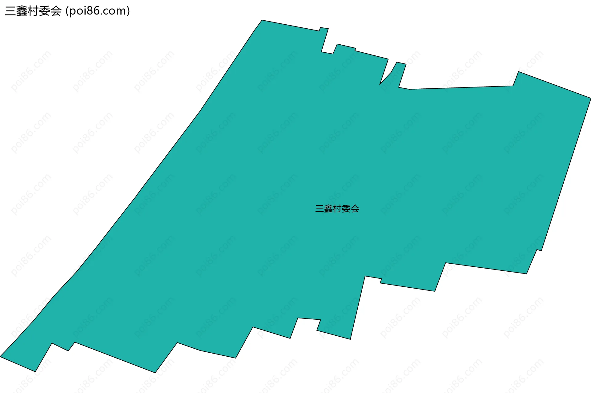 三鑫村委会边界地图