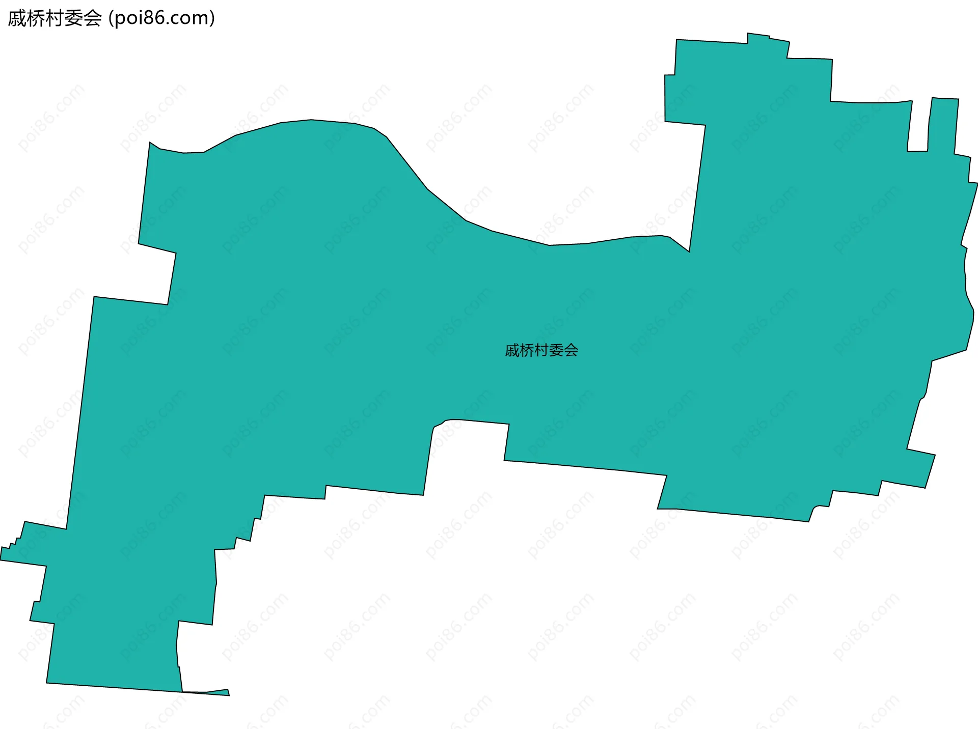 戚桥村委会边界地图