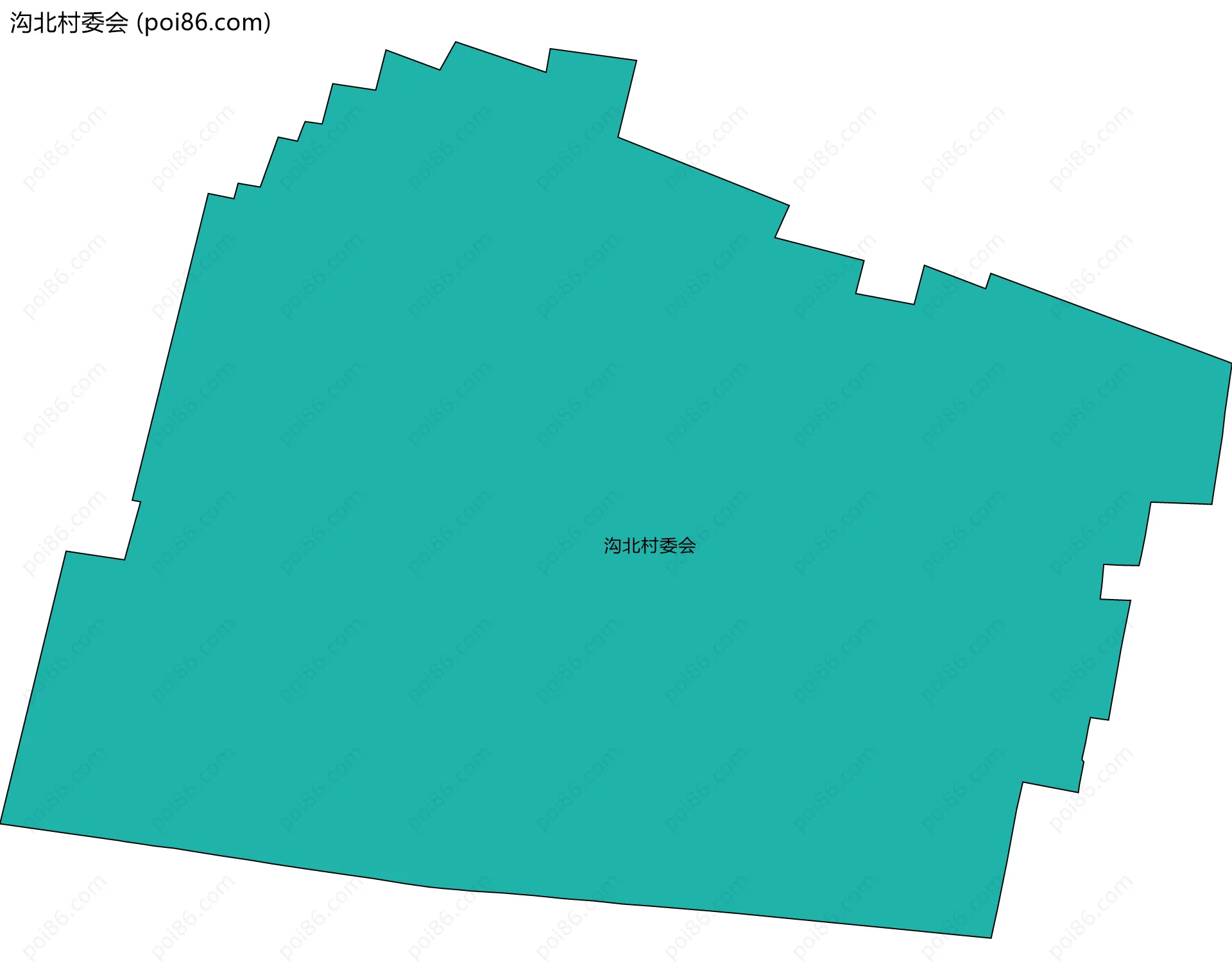 沟北村委会边界地图