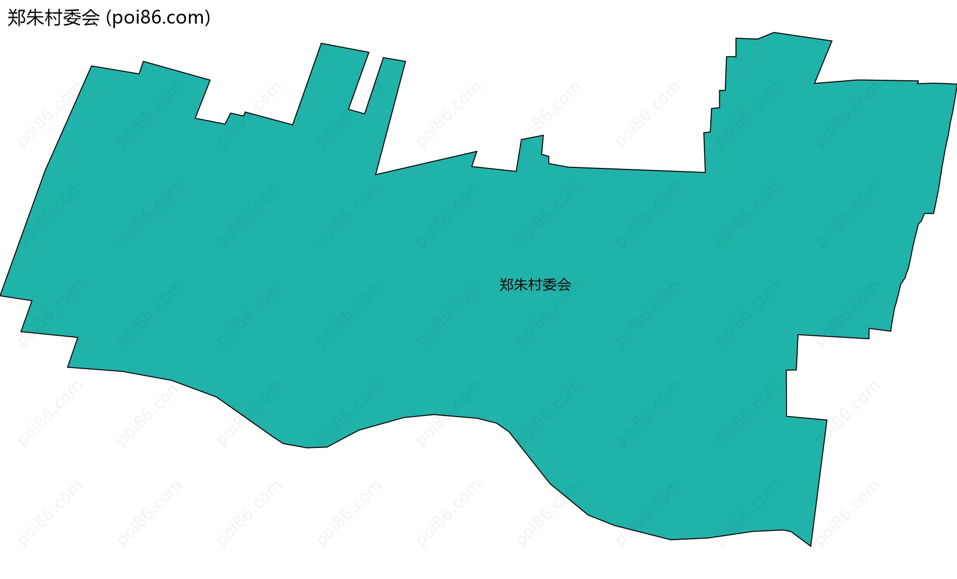 郑朱村委会边界地图