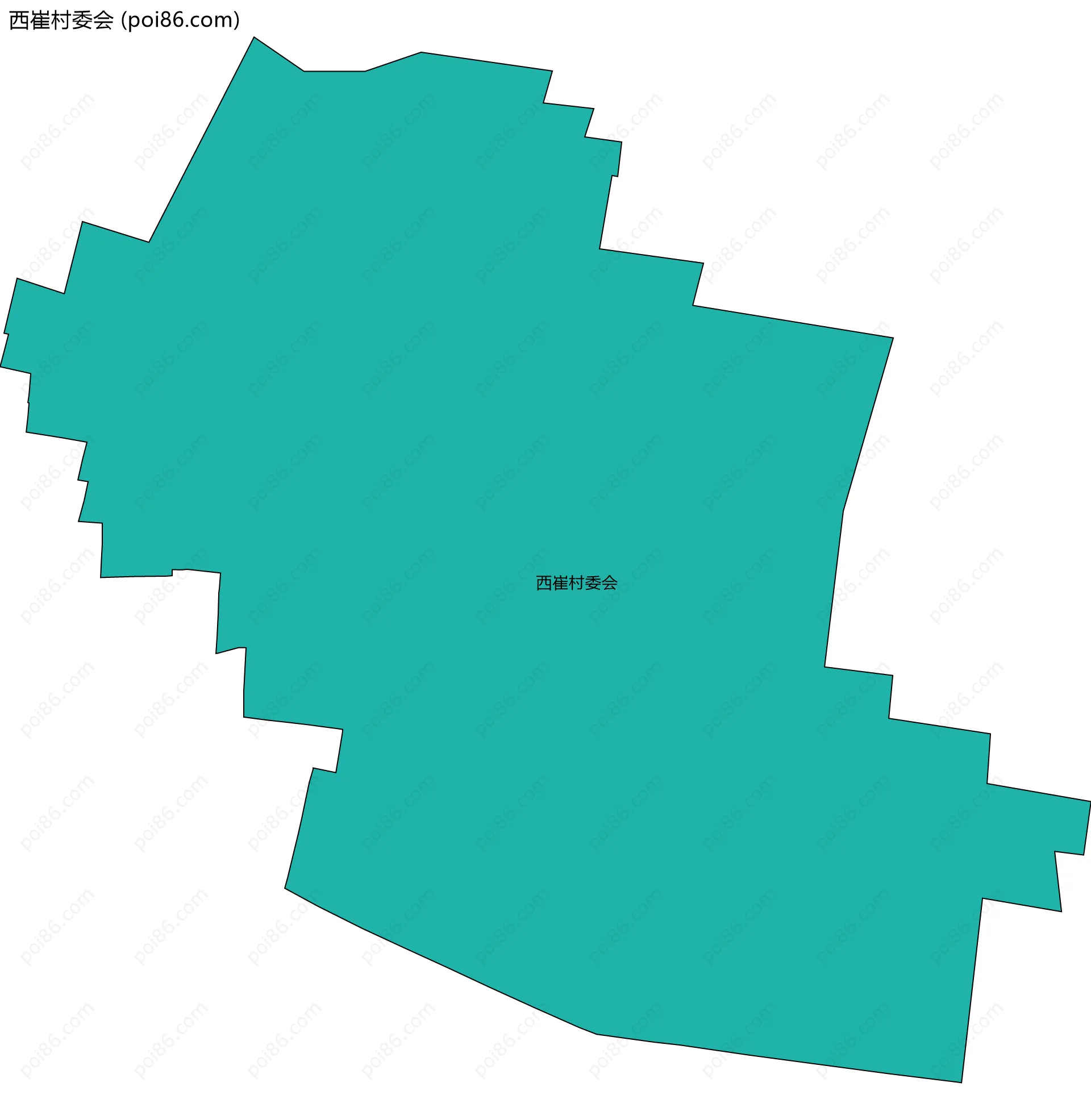 西崔村委会边界地图