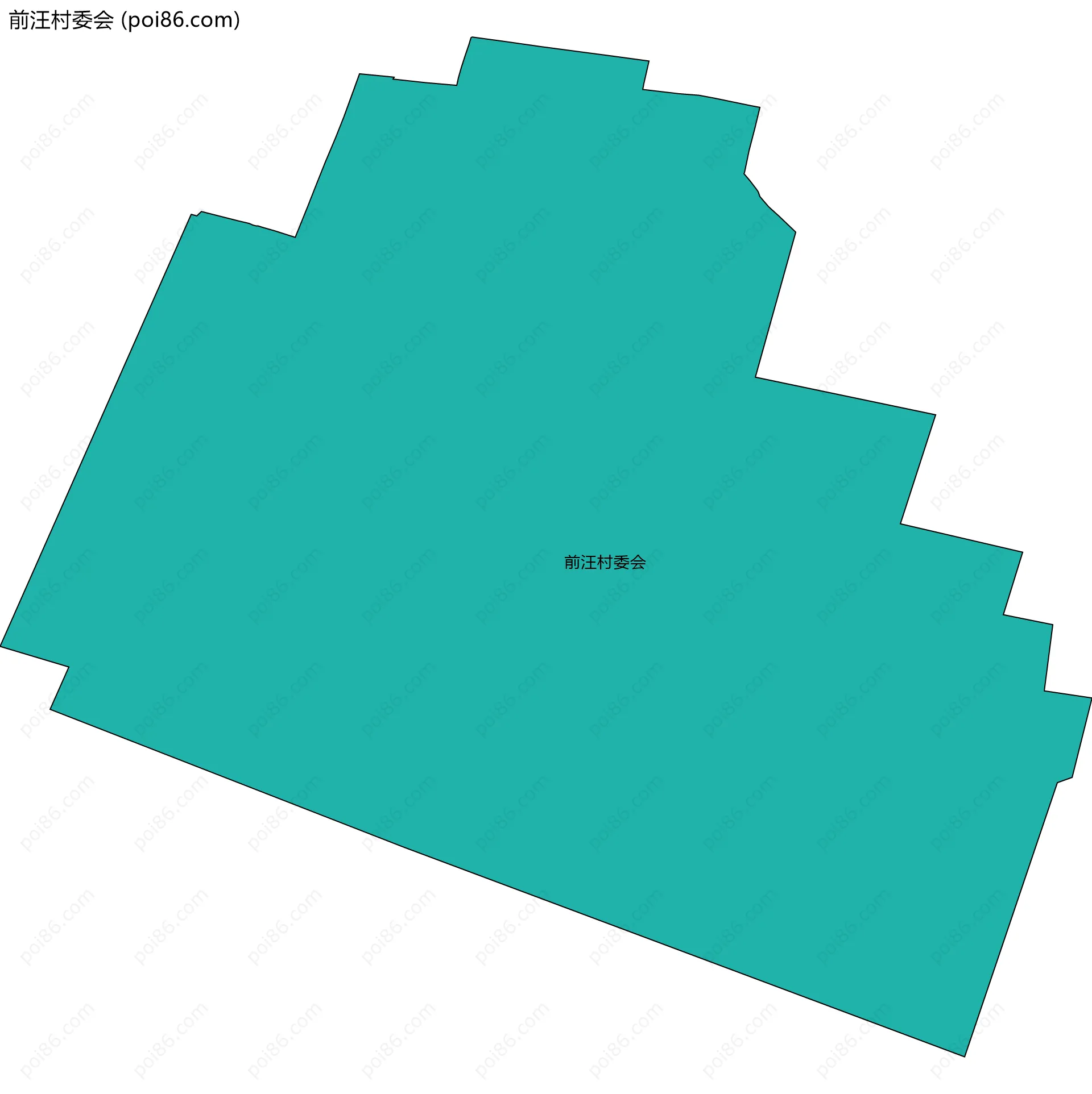 前汪村委会边界地图