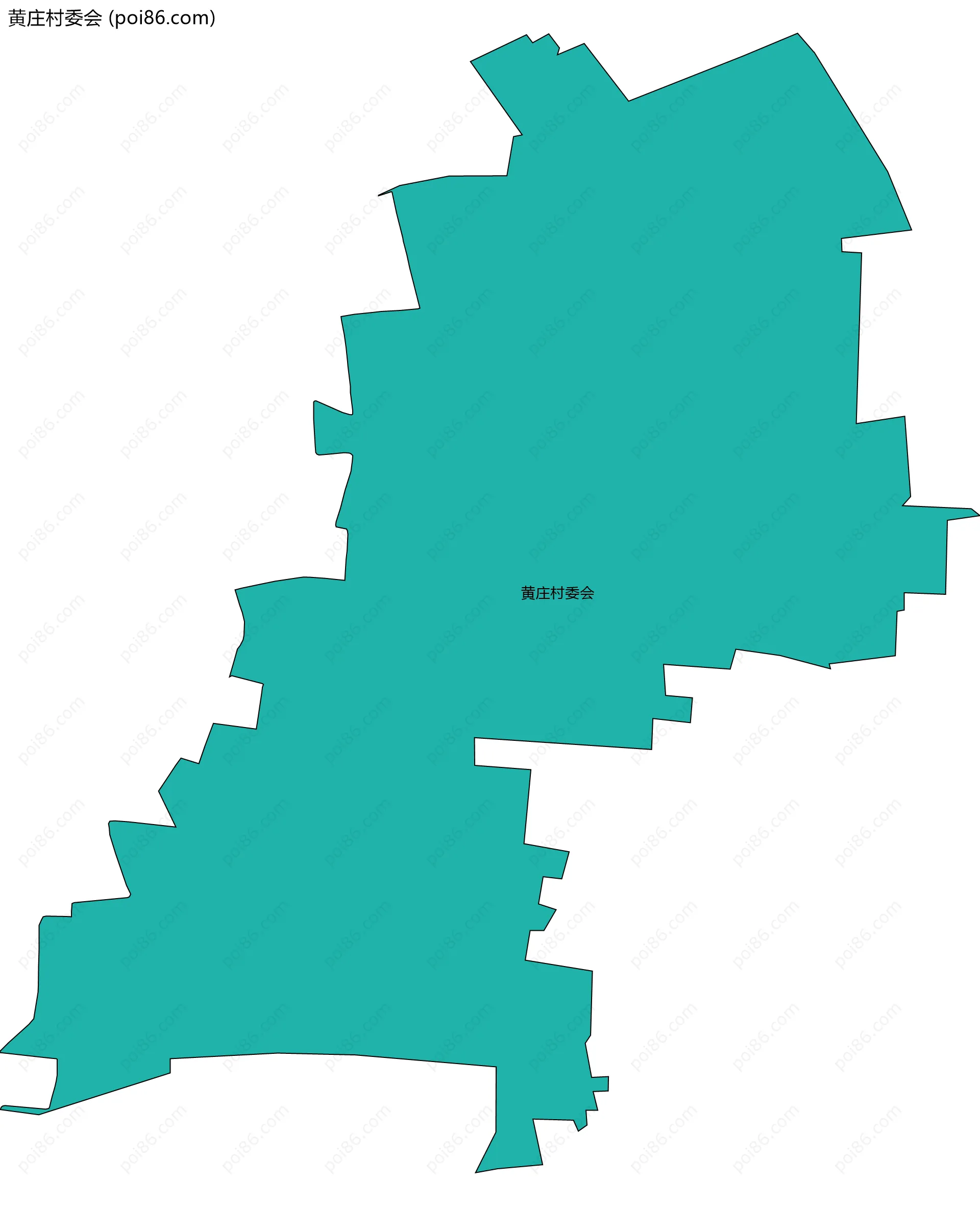 黄庄村委会边界地图
