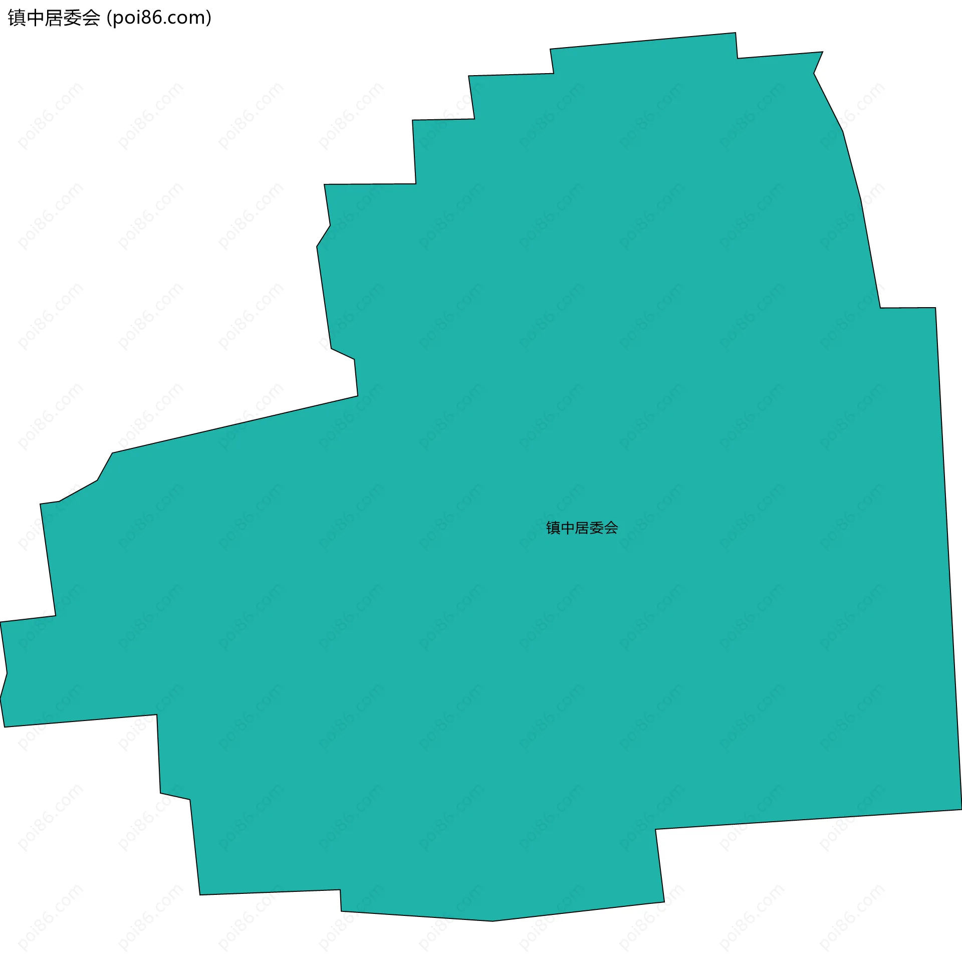 镇中居委会边界地图
