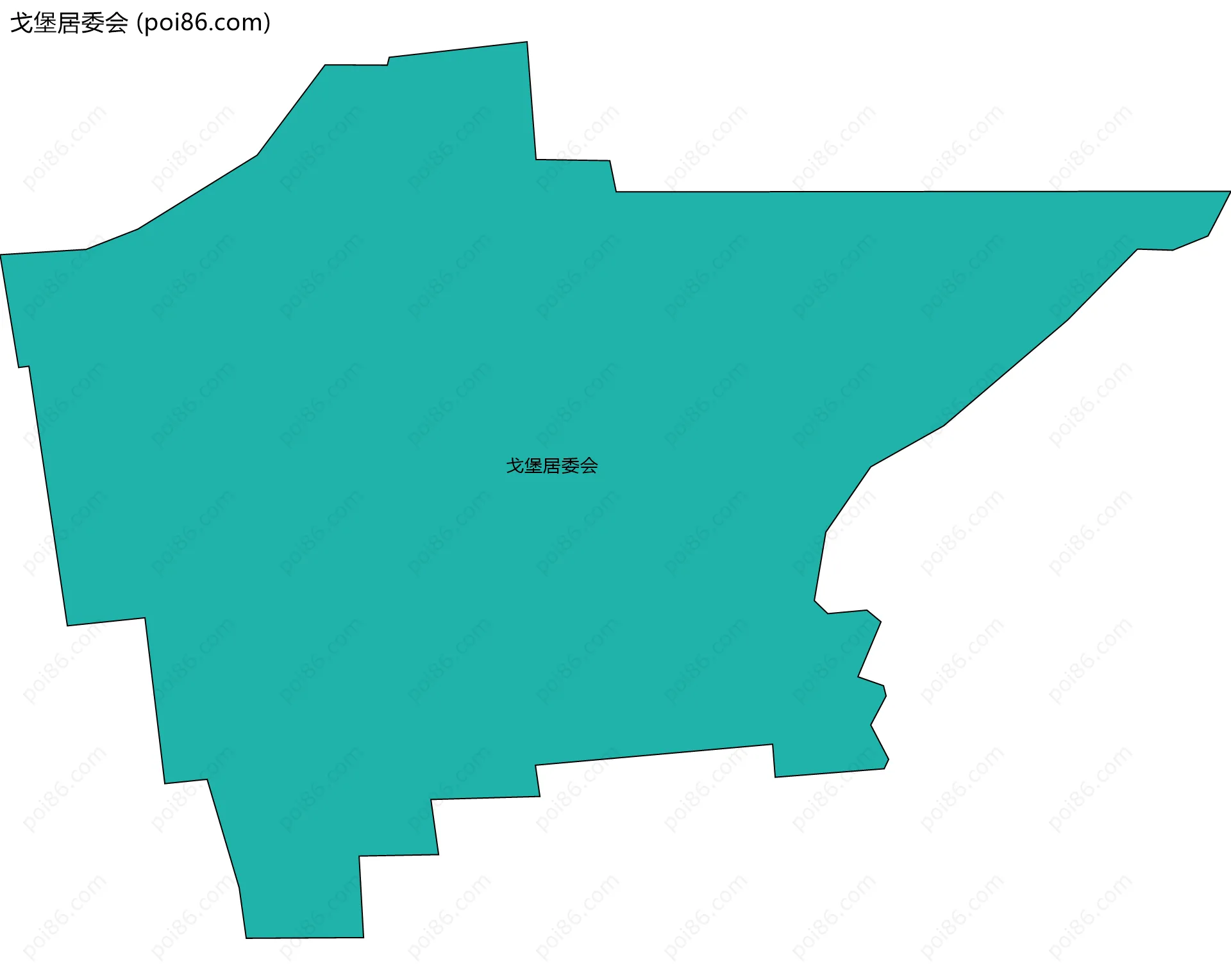 戈堡居委会边界地图