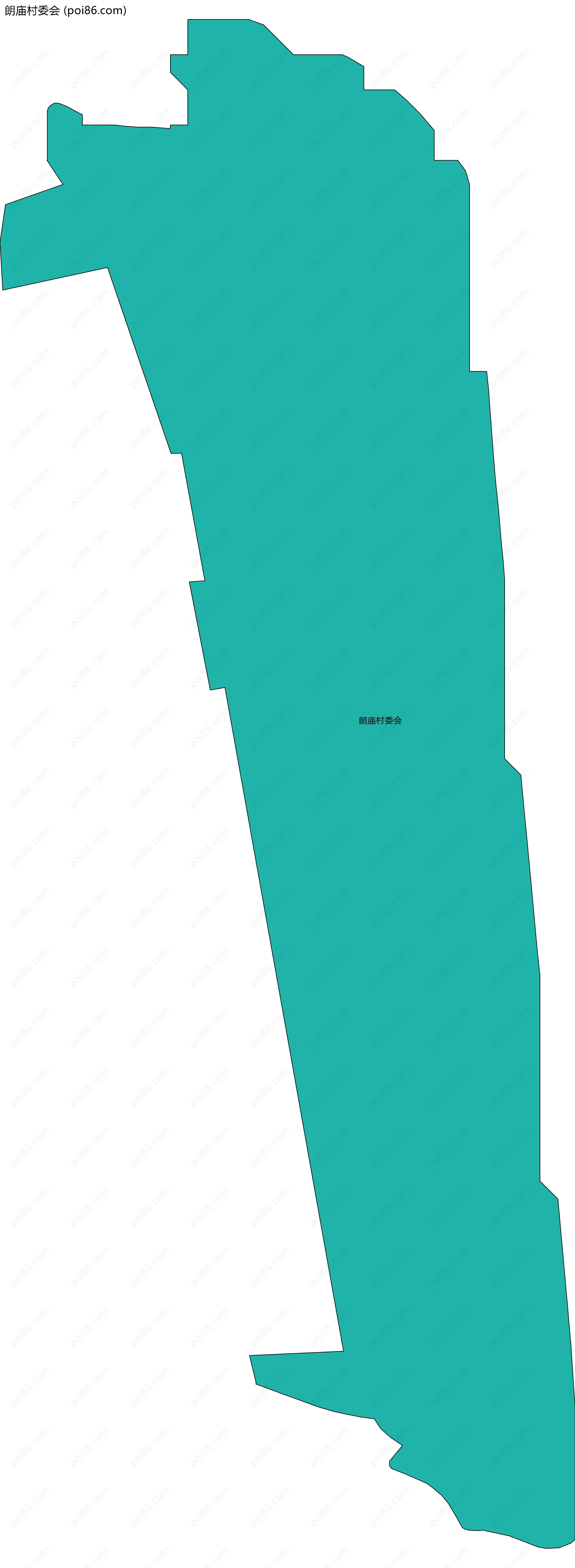 朗庙村委会边界地图