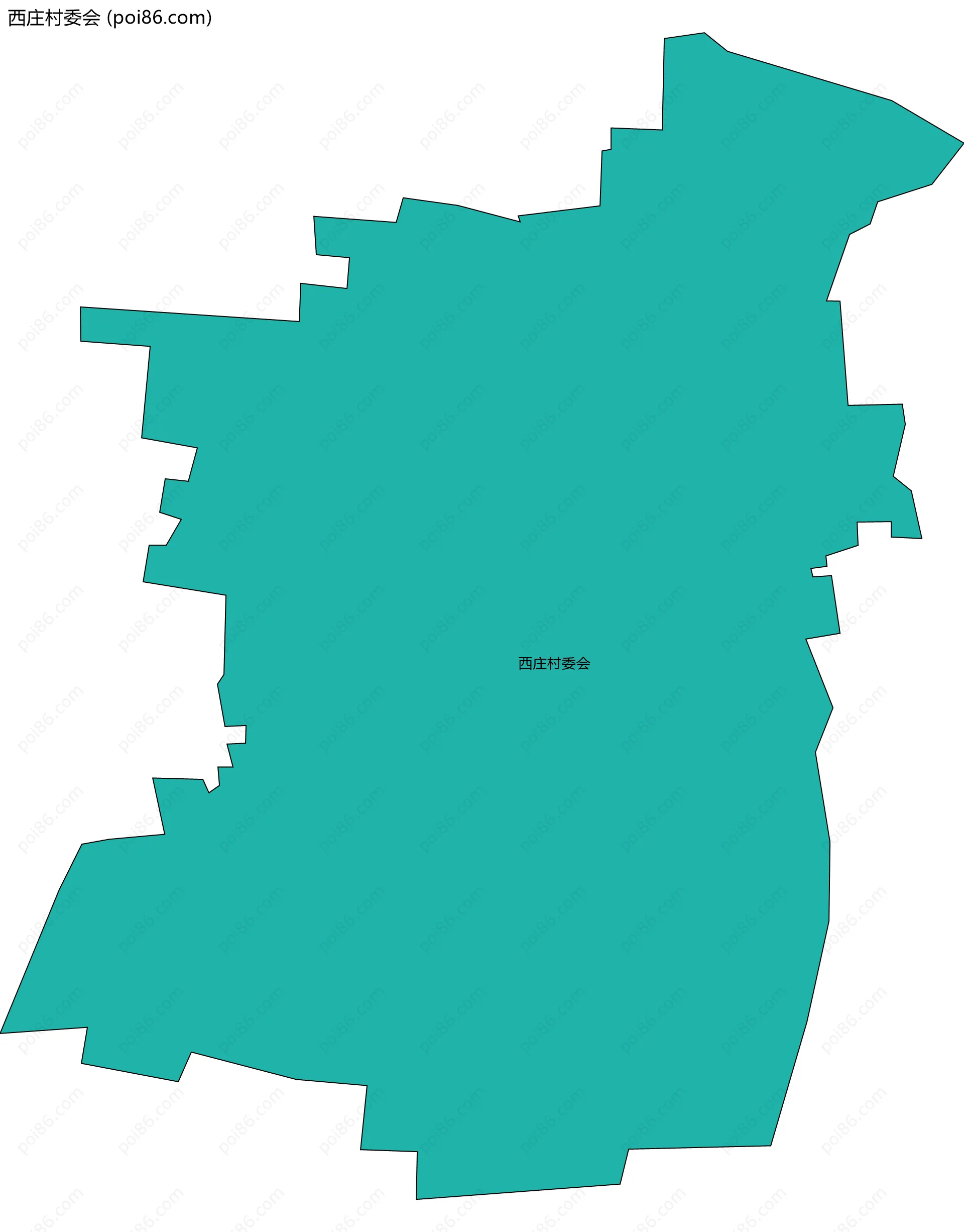 西庄村委会边界地图