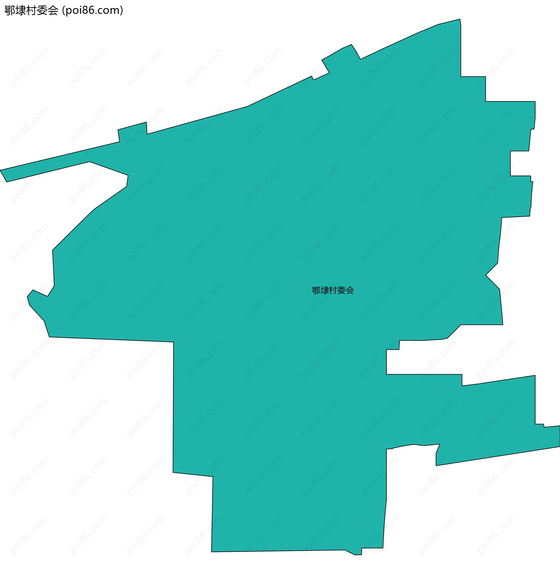 鄂埭村委会边界地图