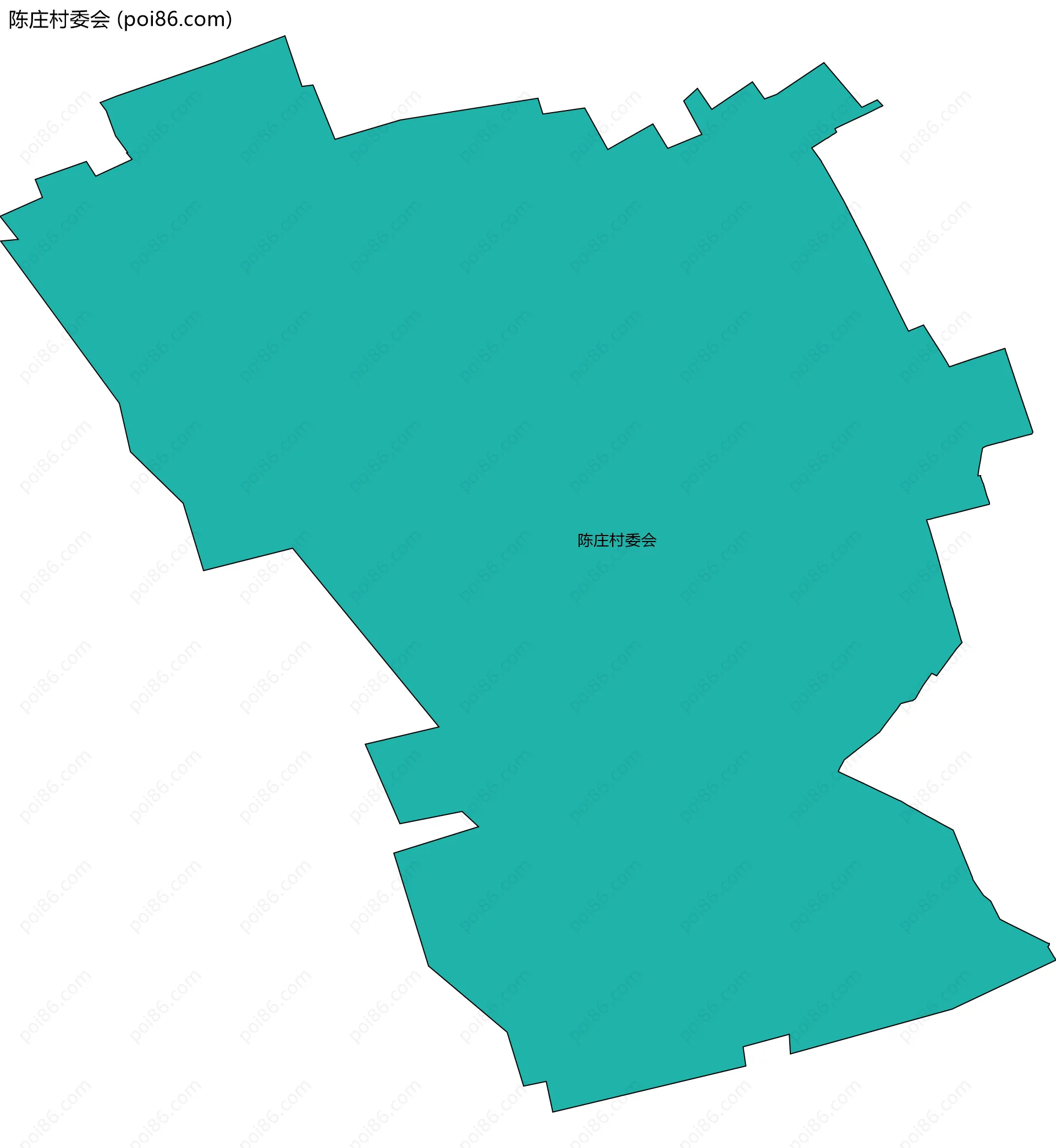 陈庄村委会边界地图