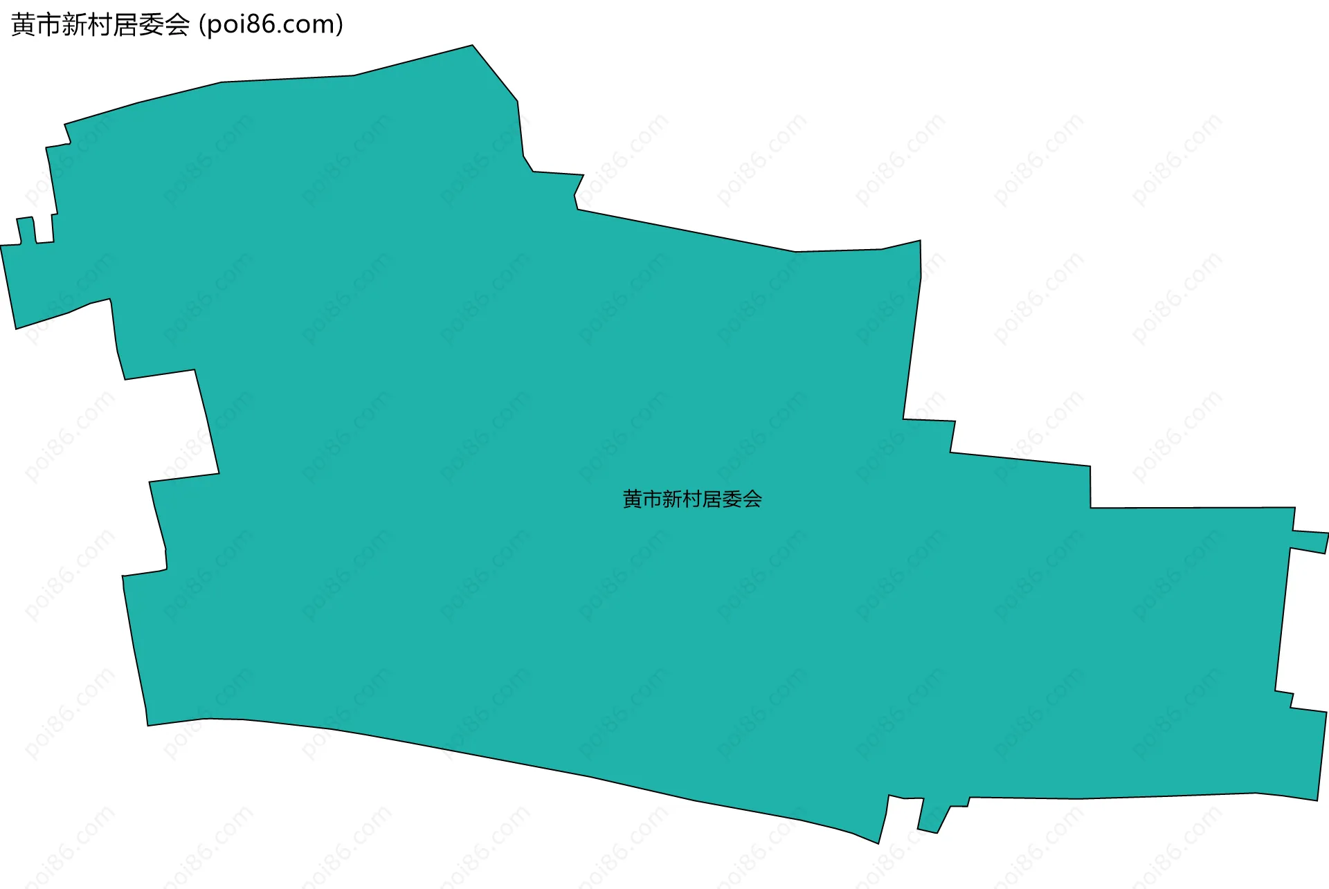黄市新村居委会边界地图