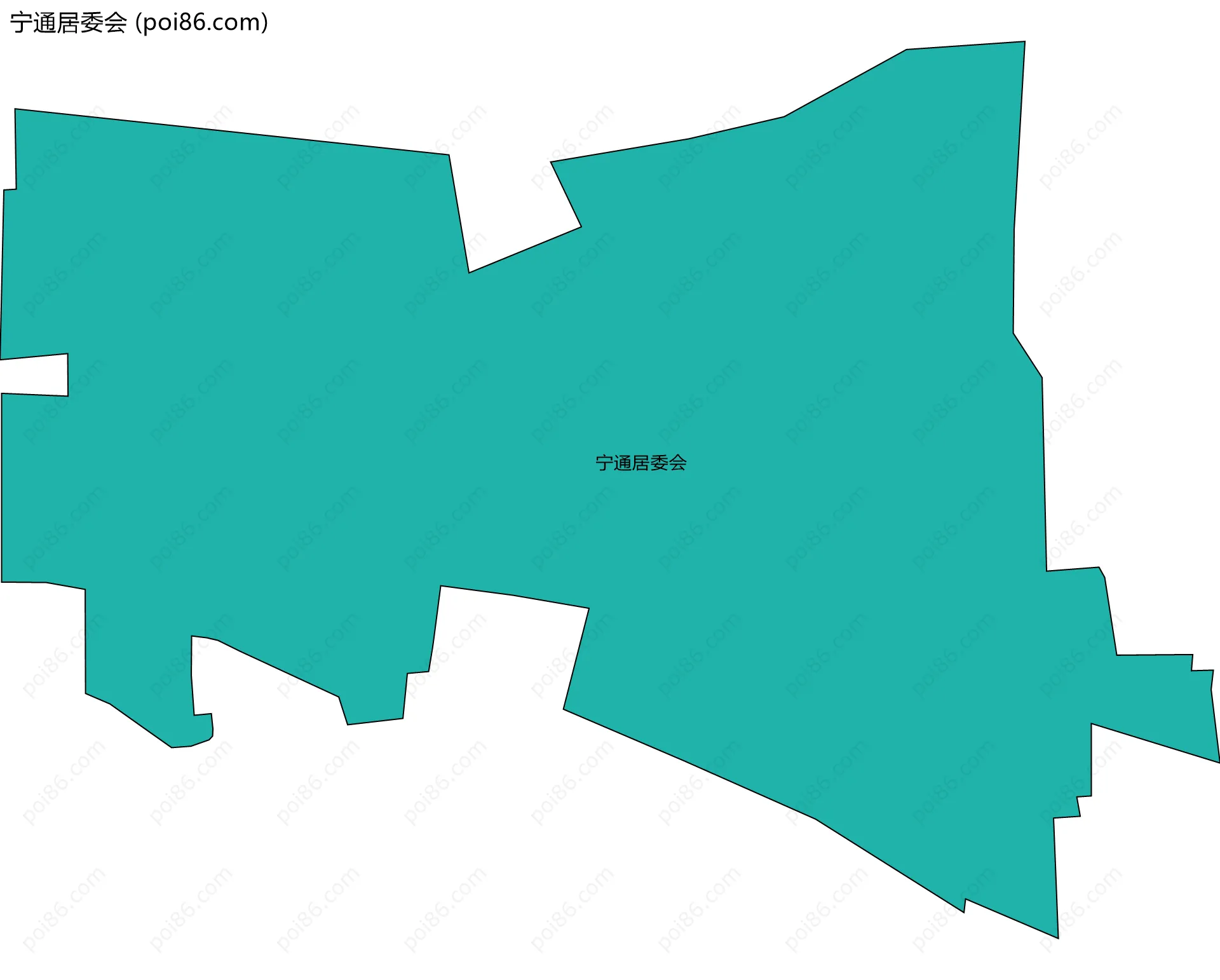 宁通居委会边界地图
