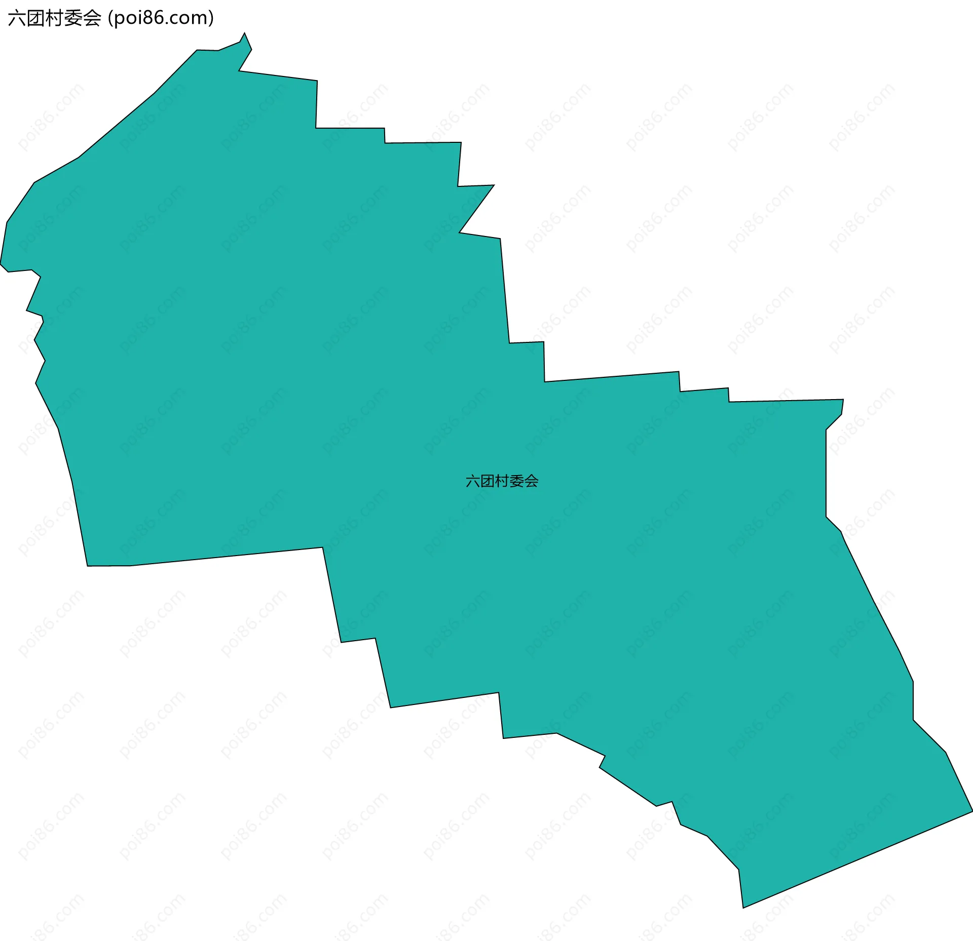 六团村委会边界地图