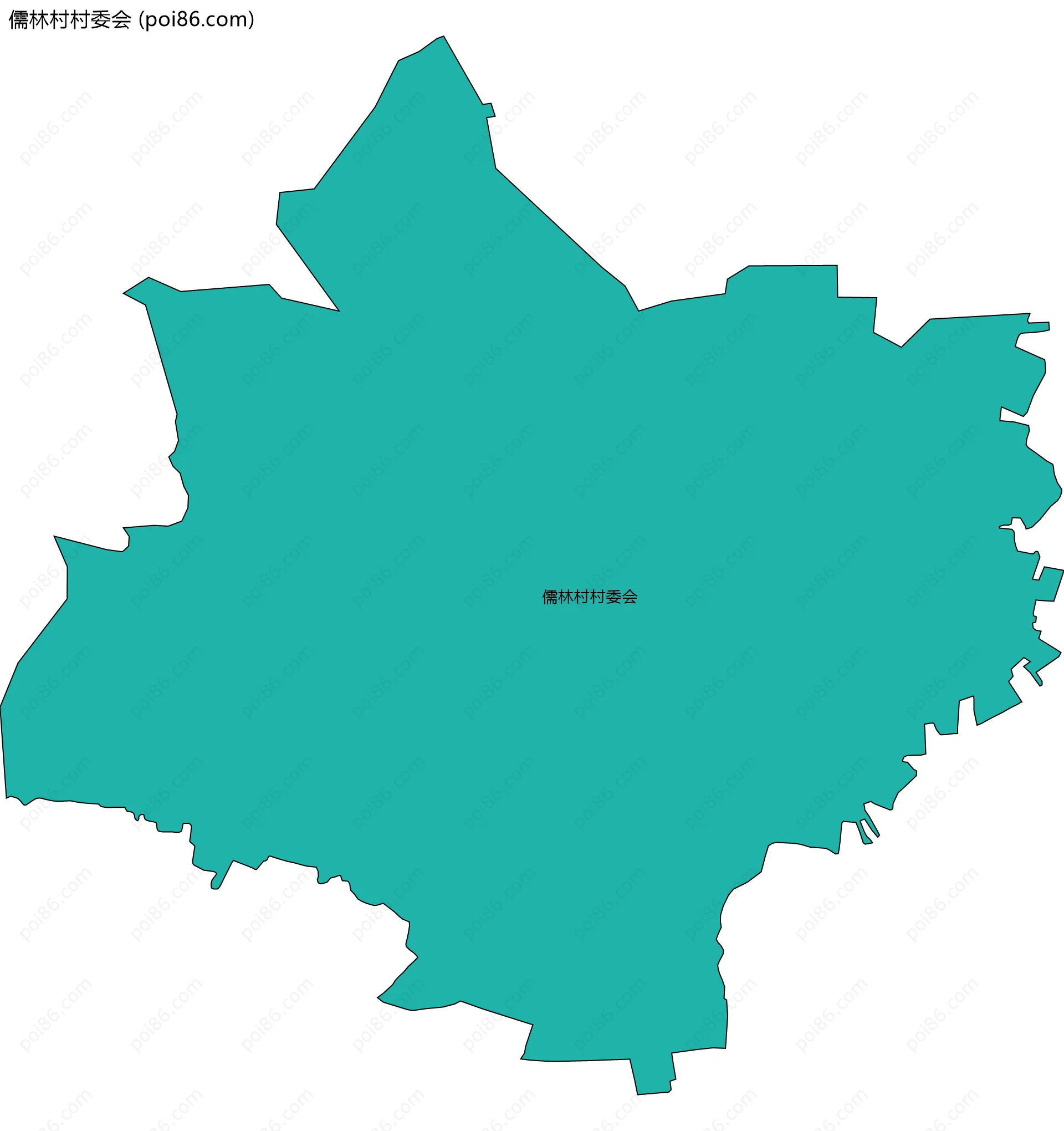 儒林村村委会边界地图