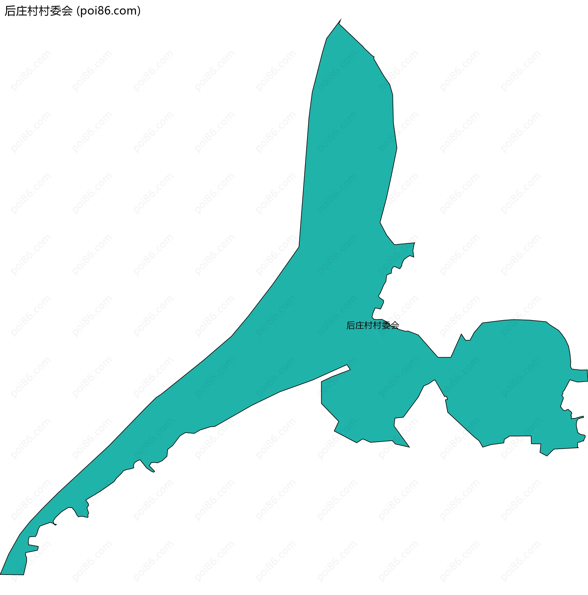 后庄村村委会边界地图