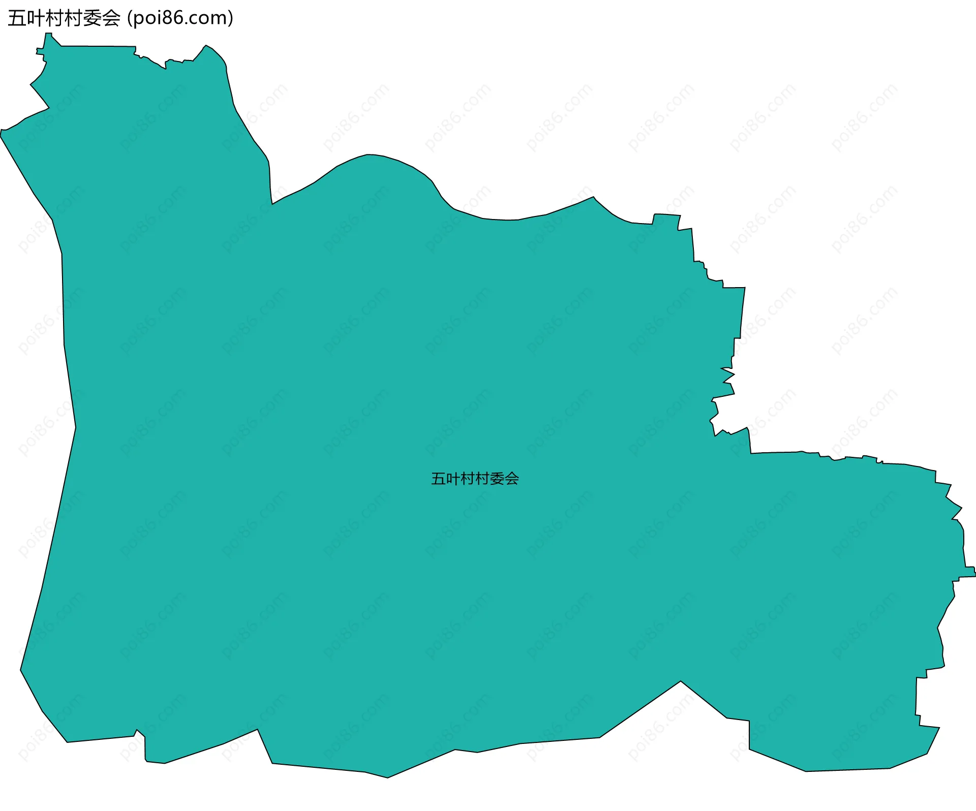 五叶村村委会边界地图