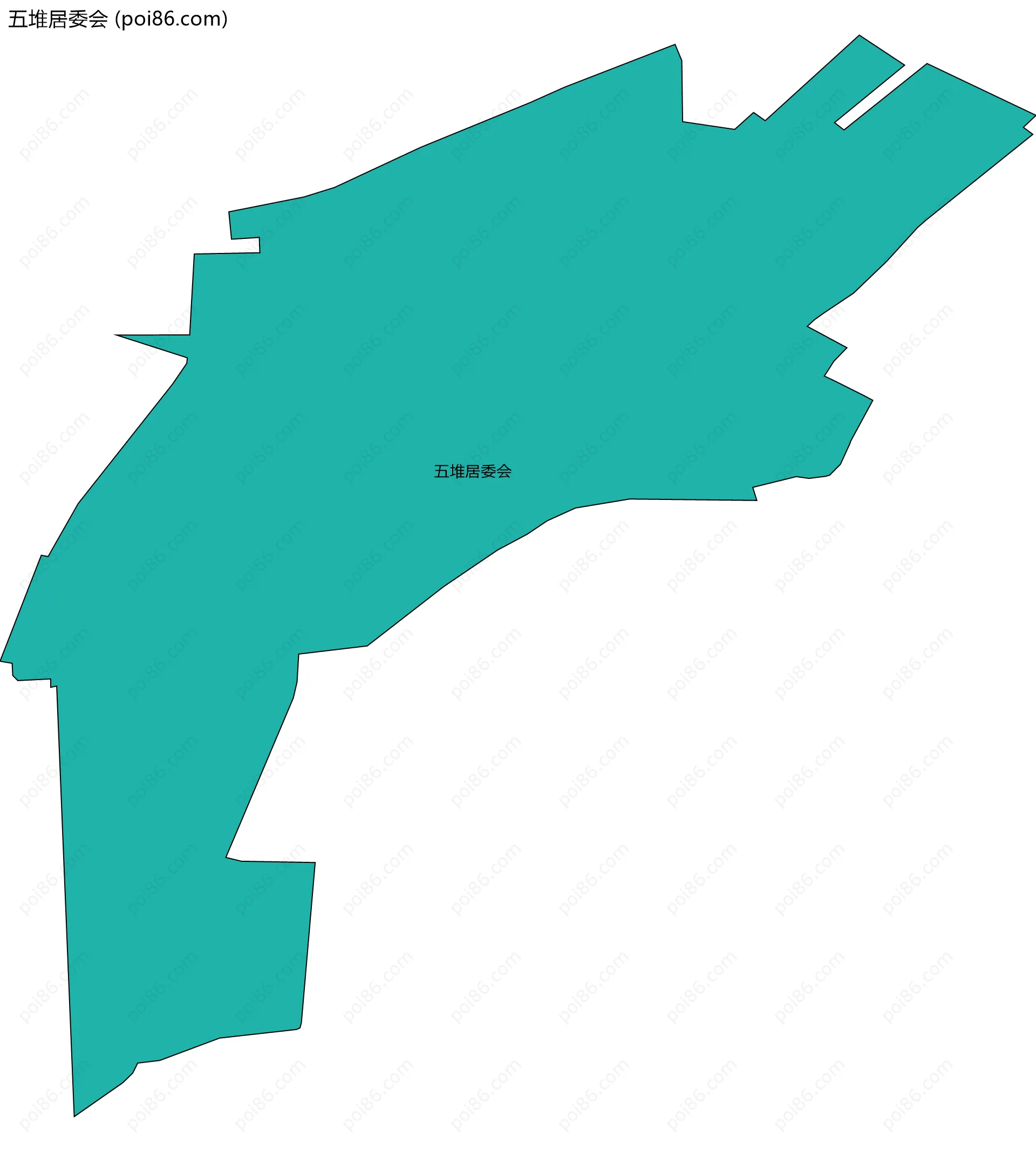 五堆居委会边界地图