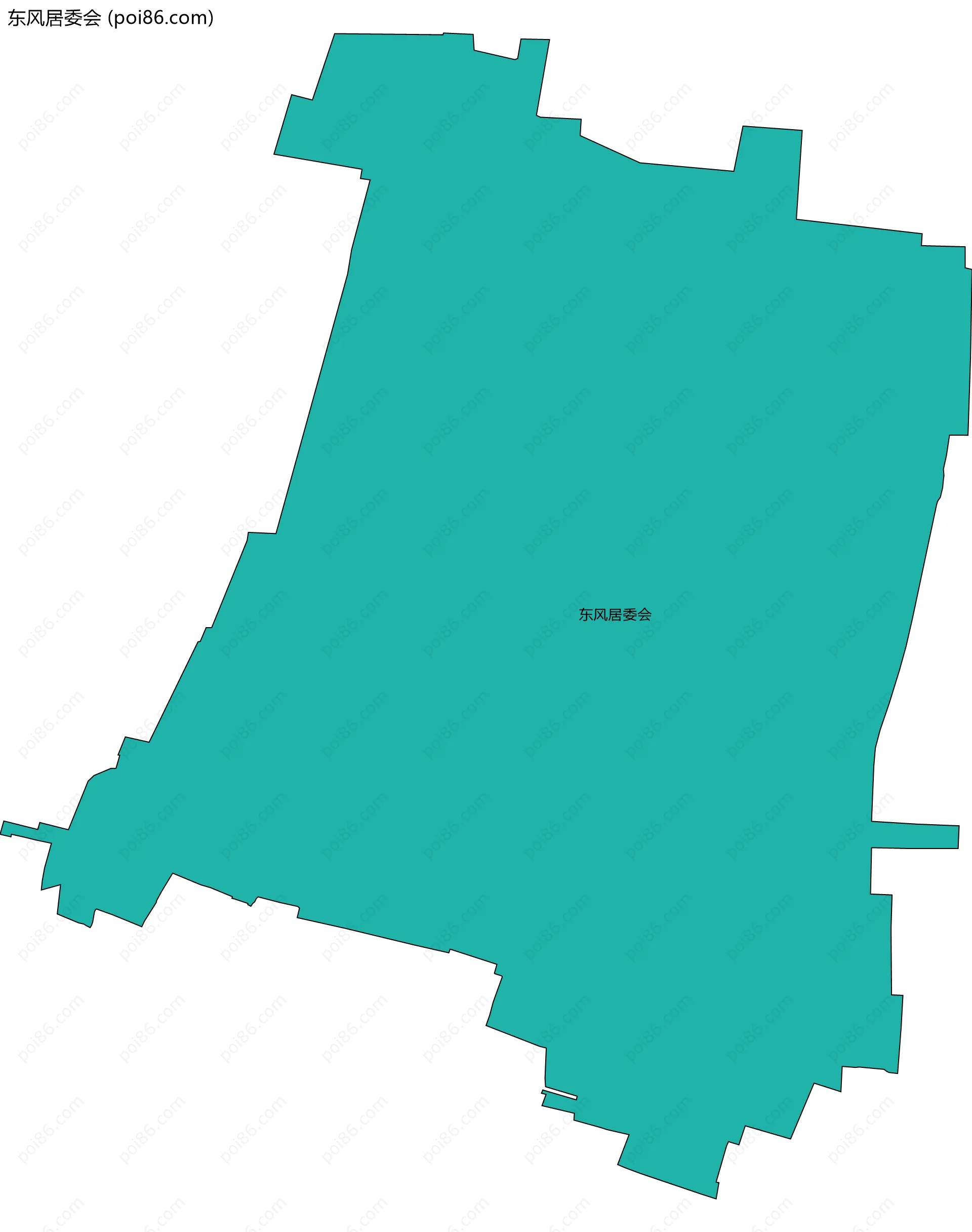 东风居委会边界地图