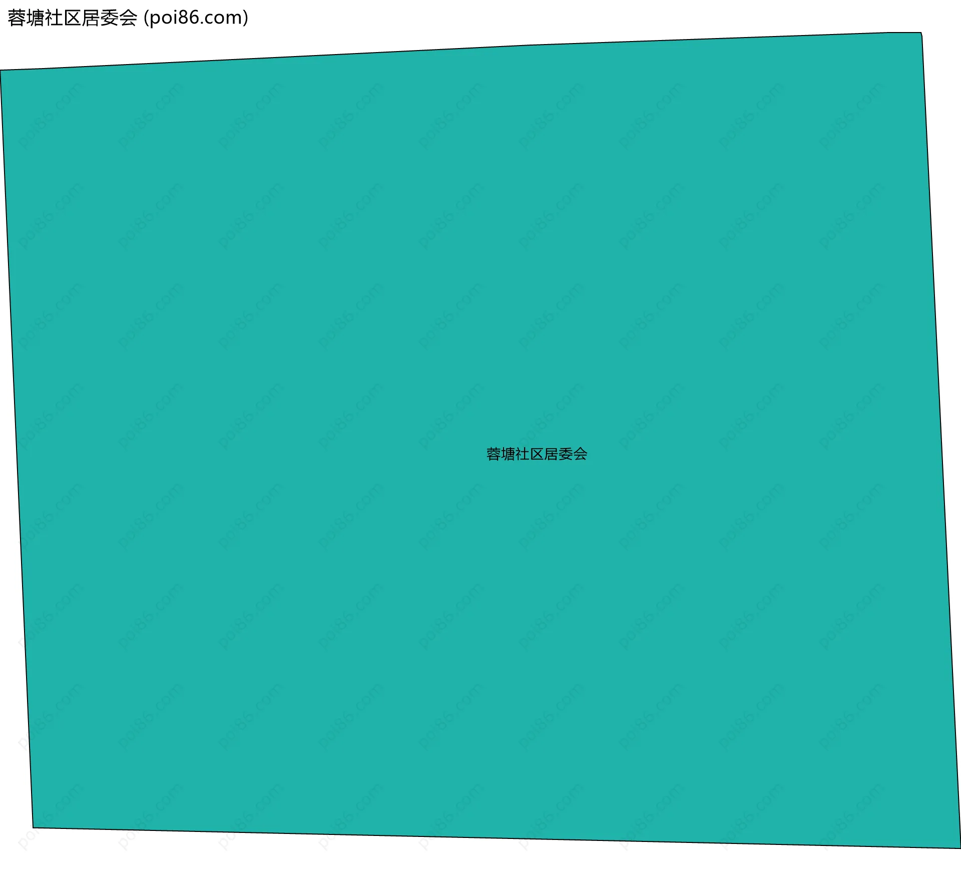蓉塘社区居委会边界地图