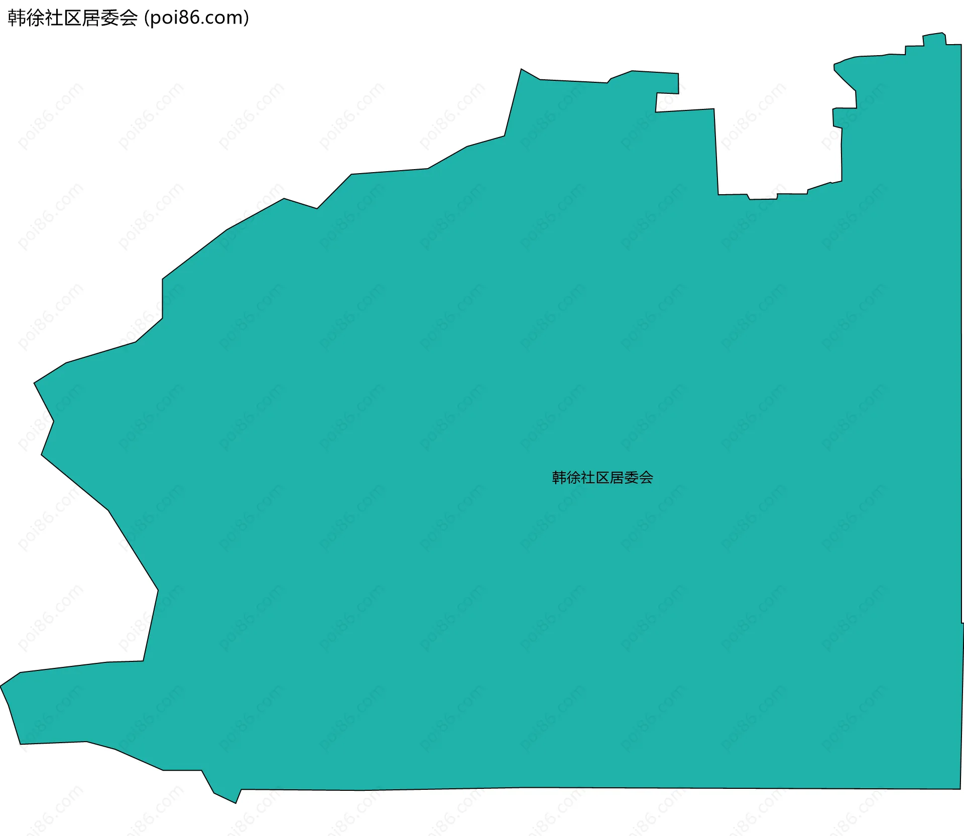 韩徐社区居委会边界地图