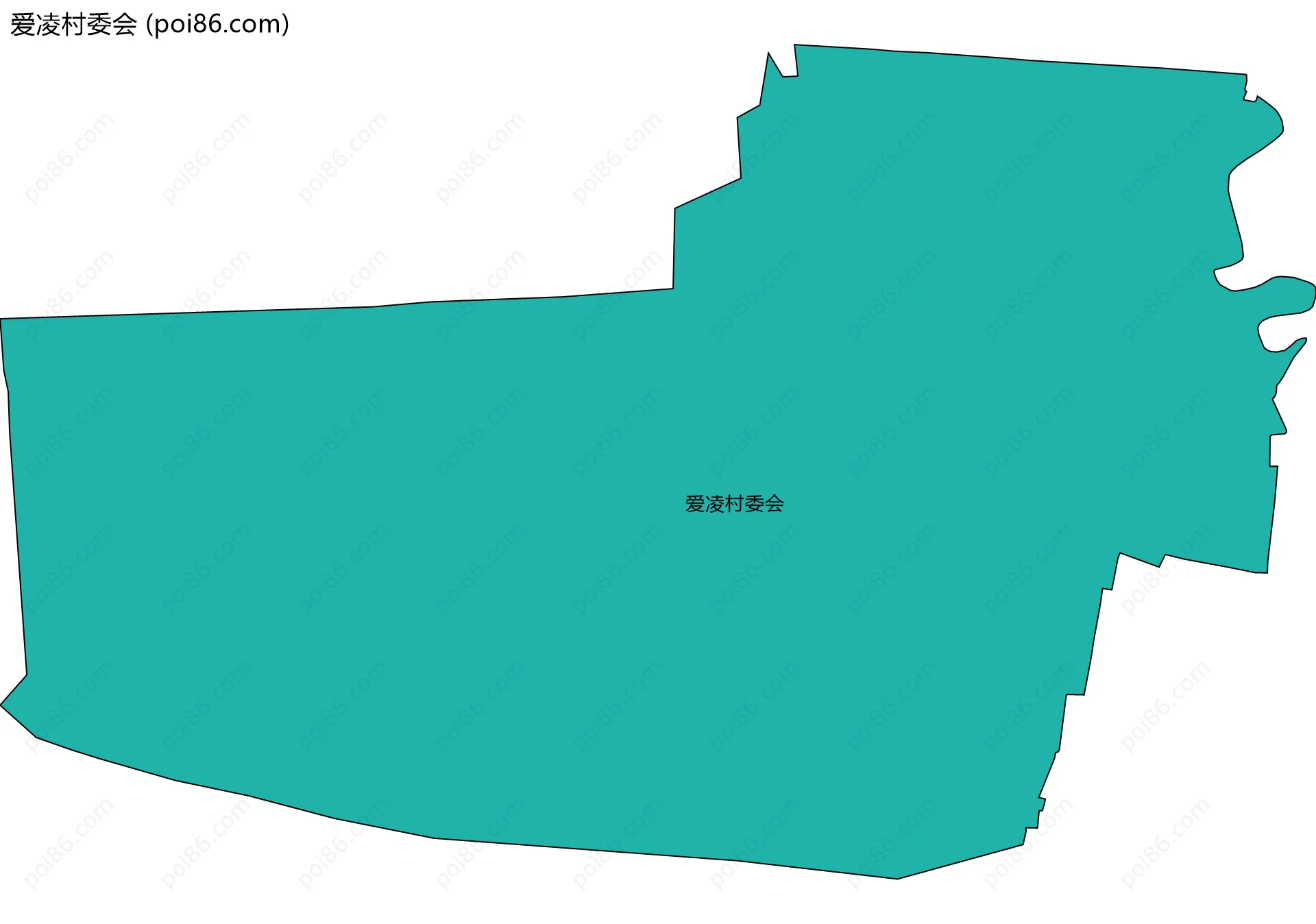 爱凌村委会边界地图