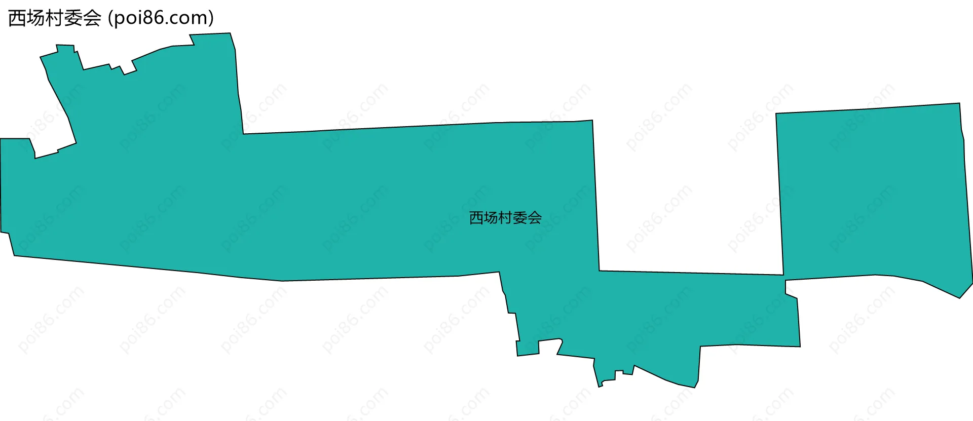 西场村委会边界地图