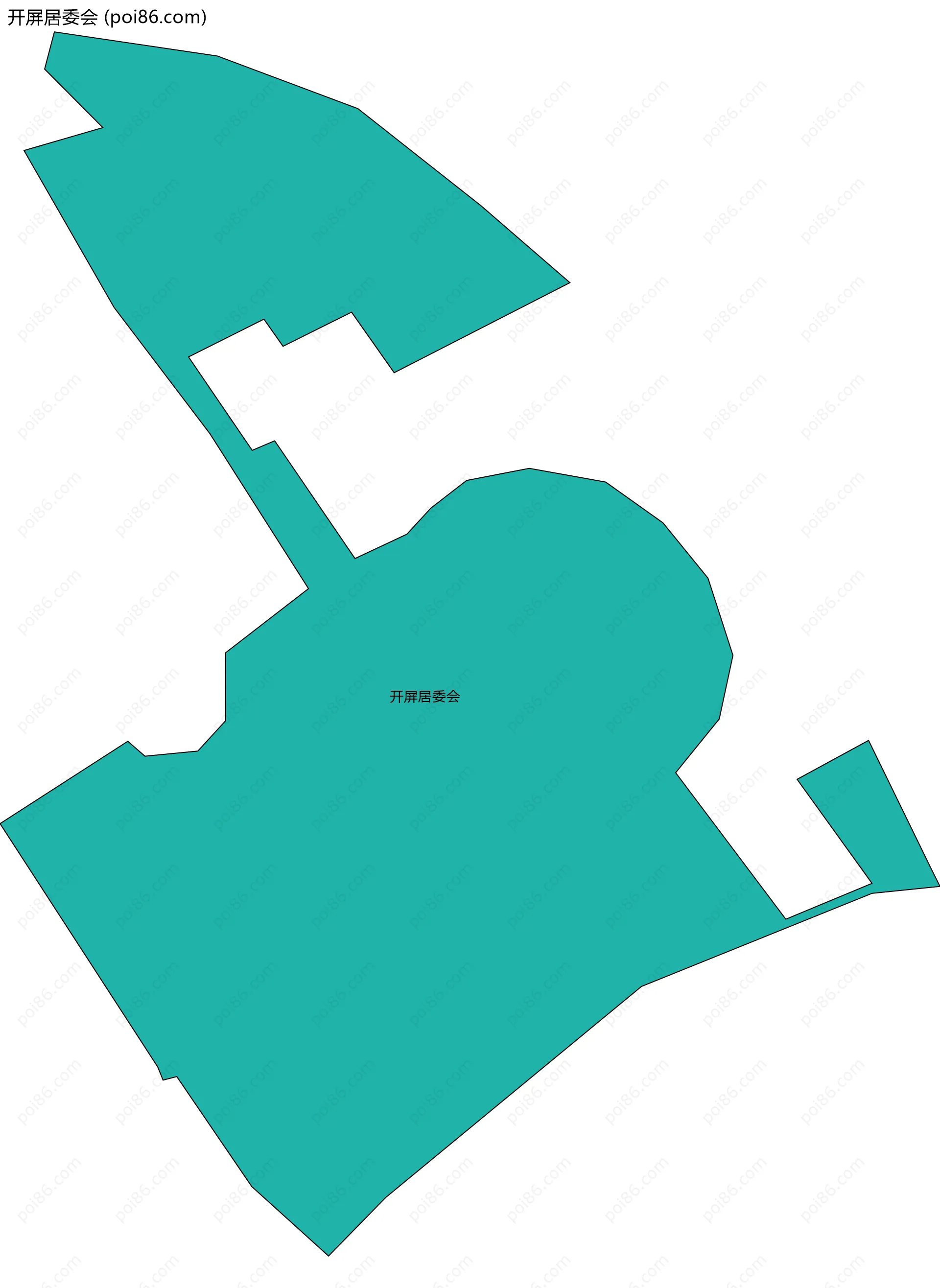 开屏居委会边界地图