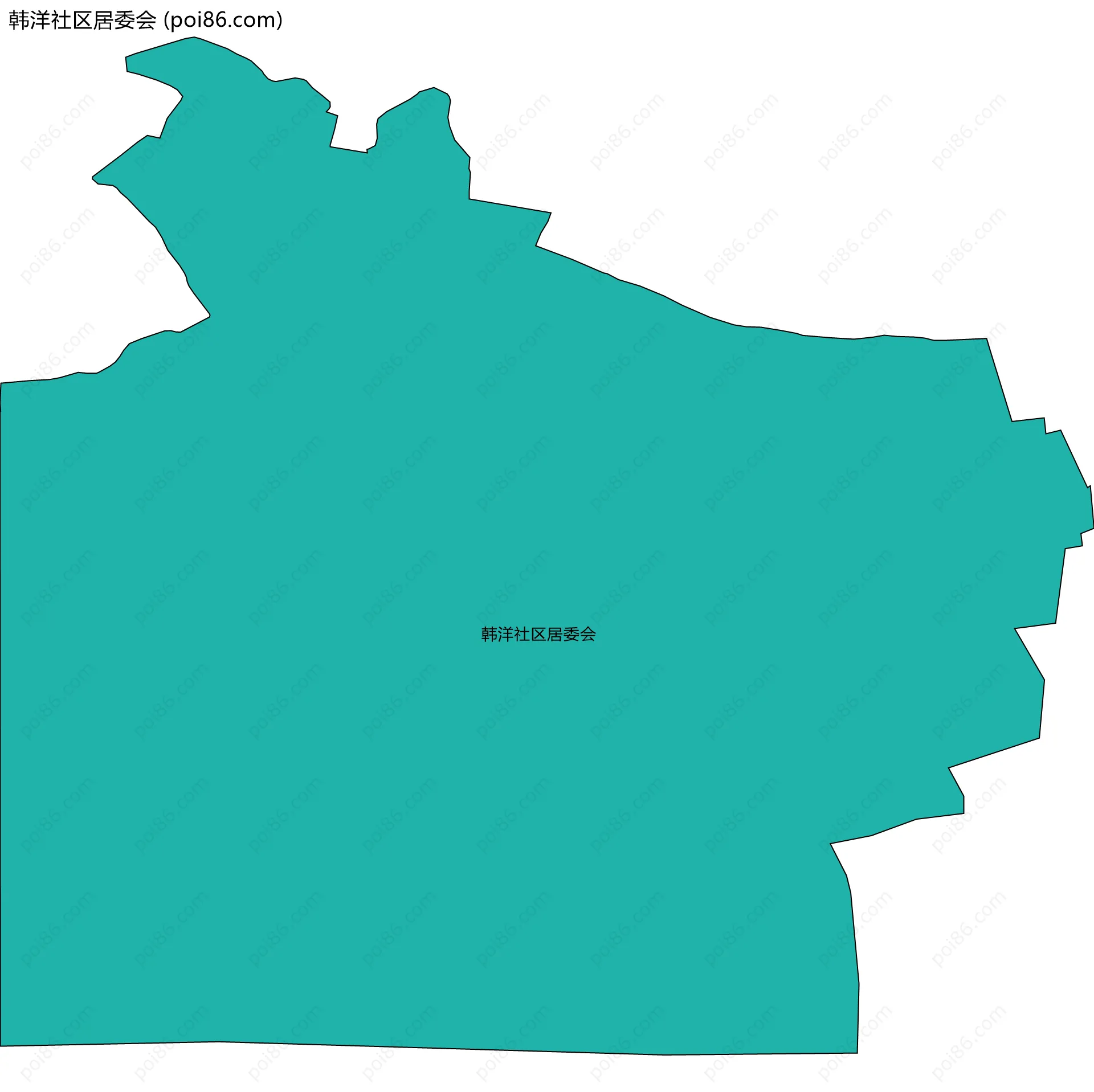 韩洋社区居委会边界地图