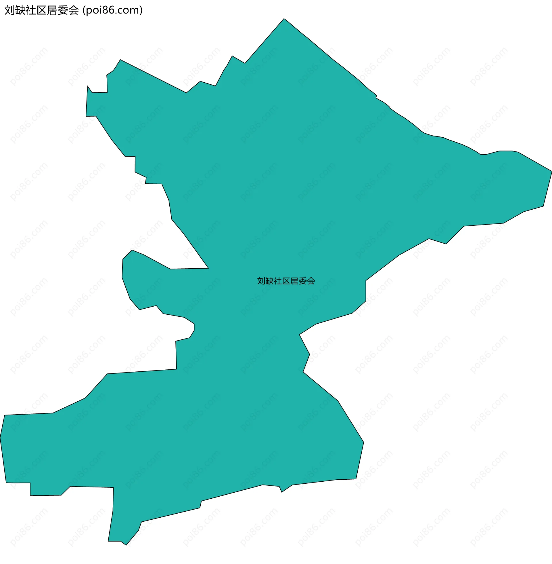 刘缺社区居委会边界地图