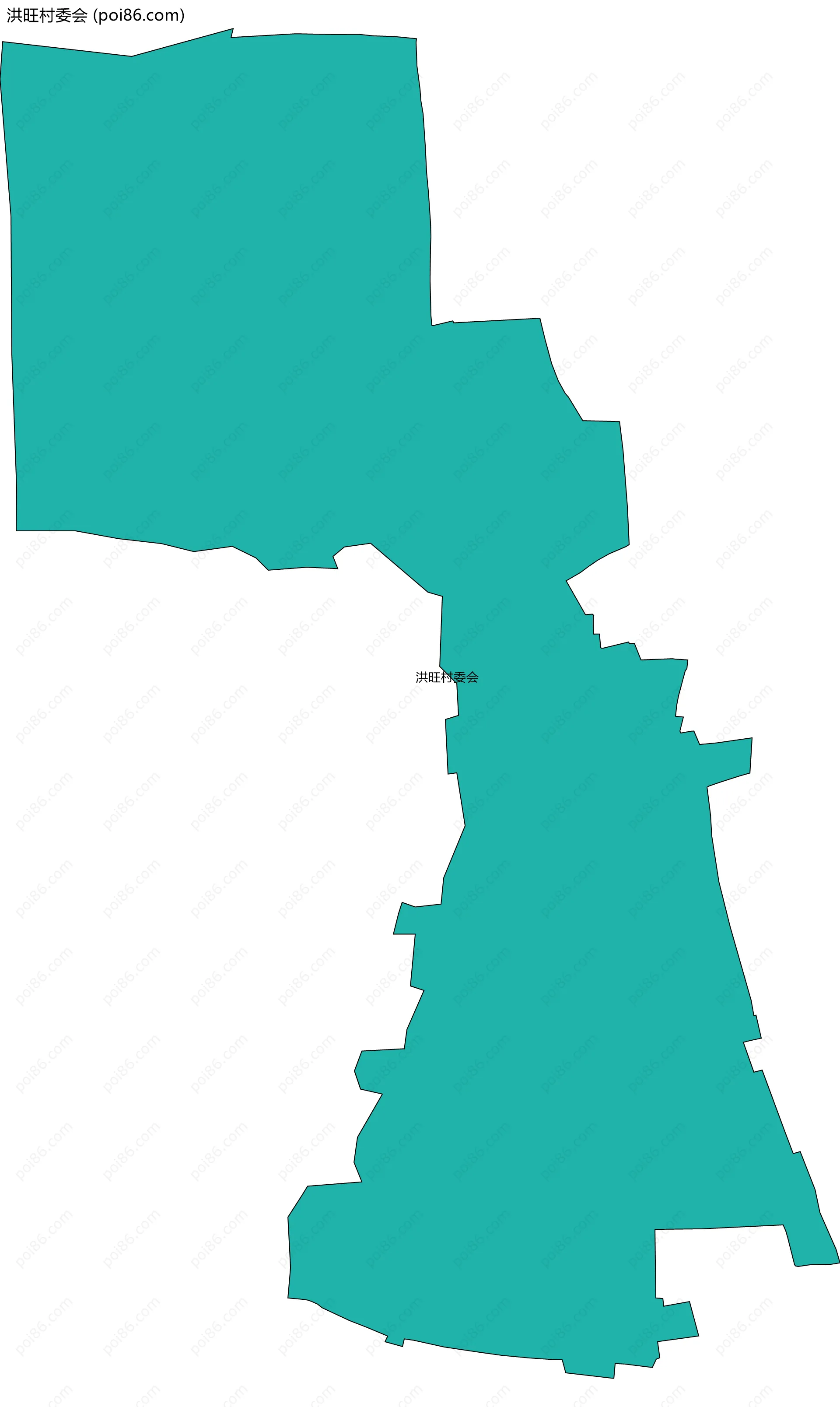 洪旺村委会边界地图