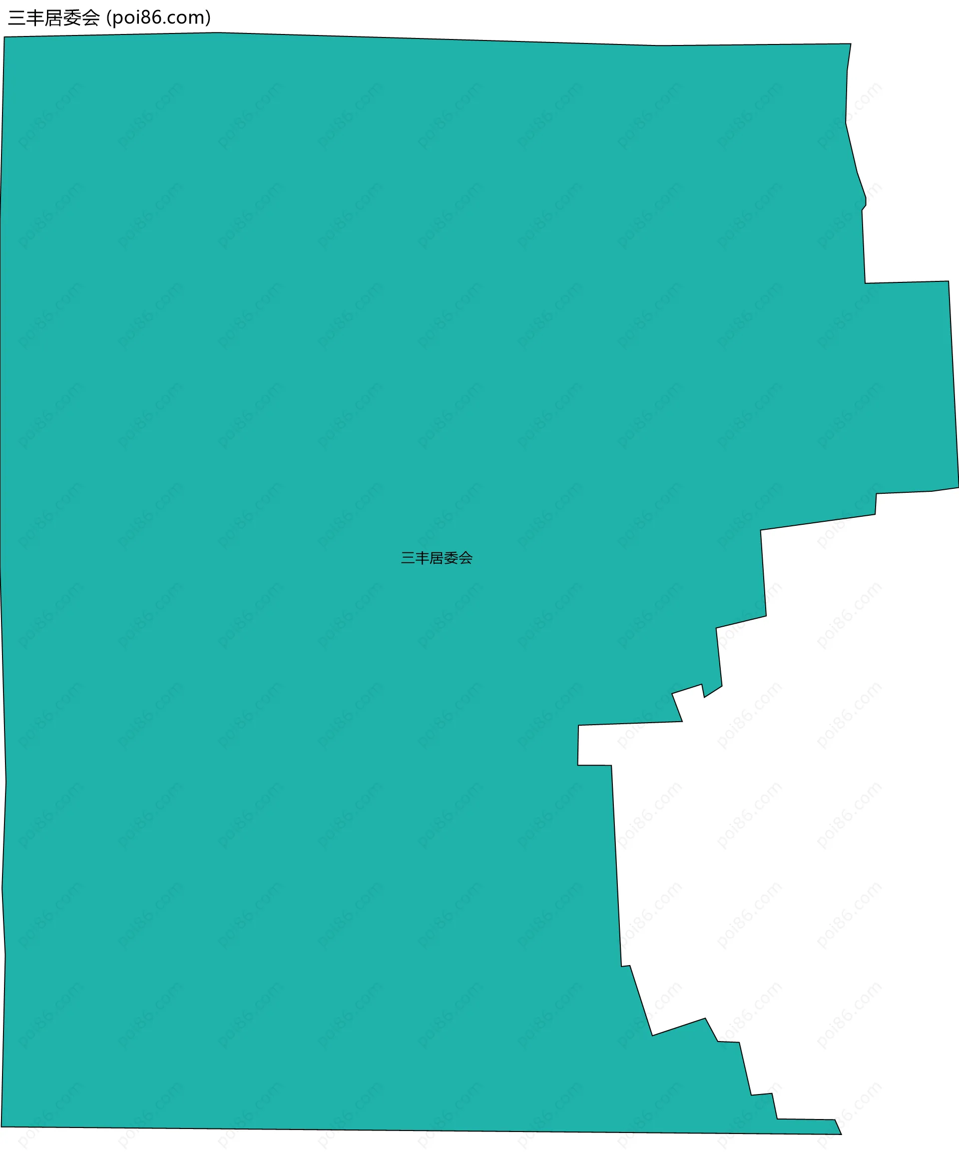 三丰居委会边界地图