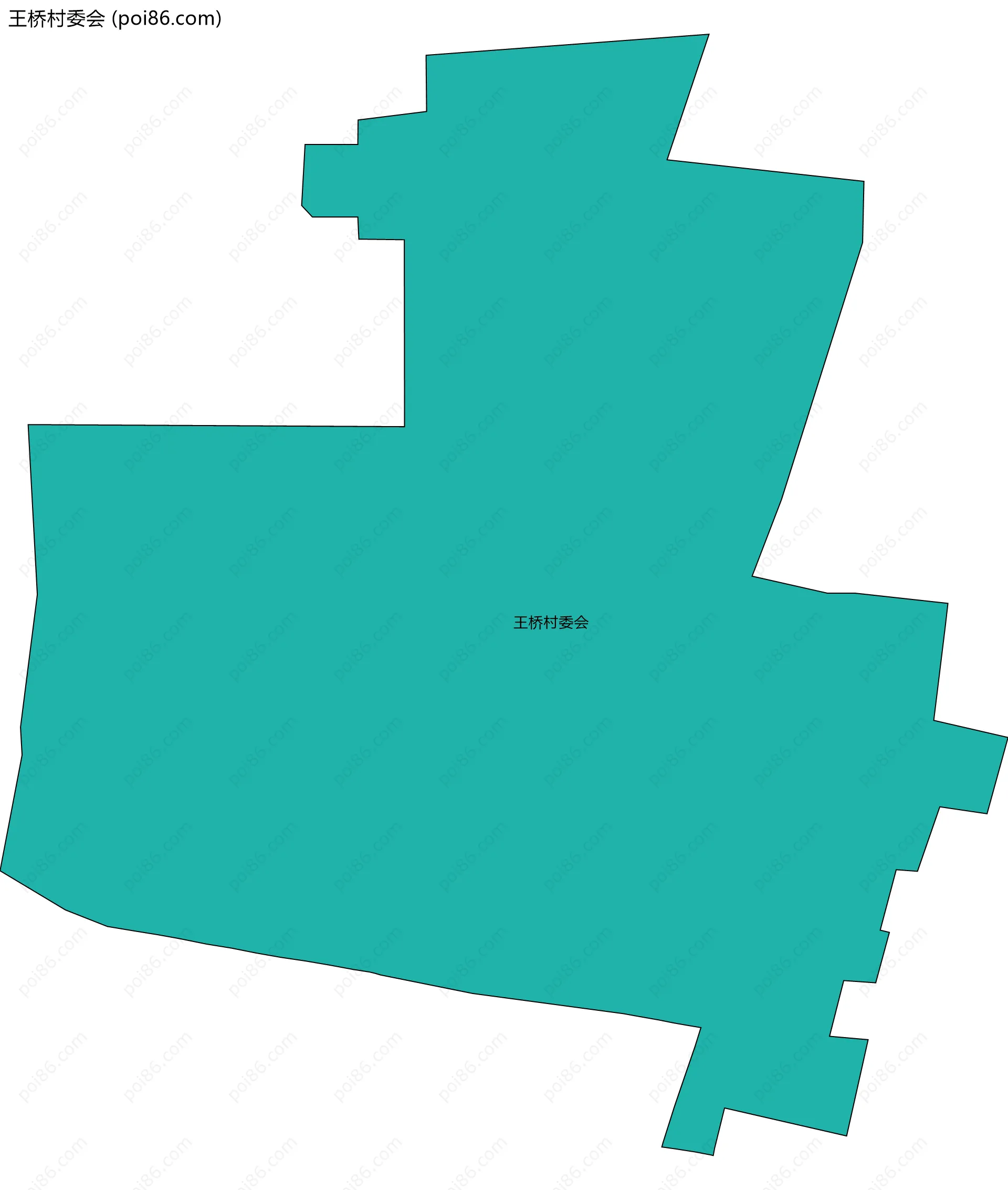 王桥村委会边界地图