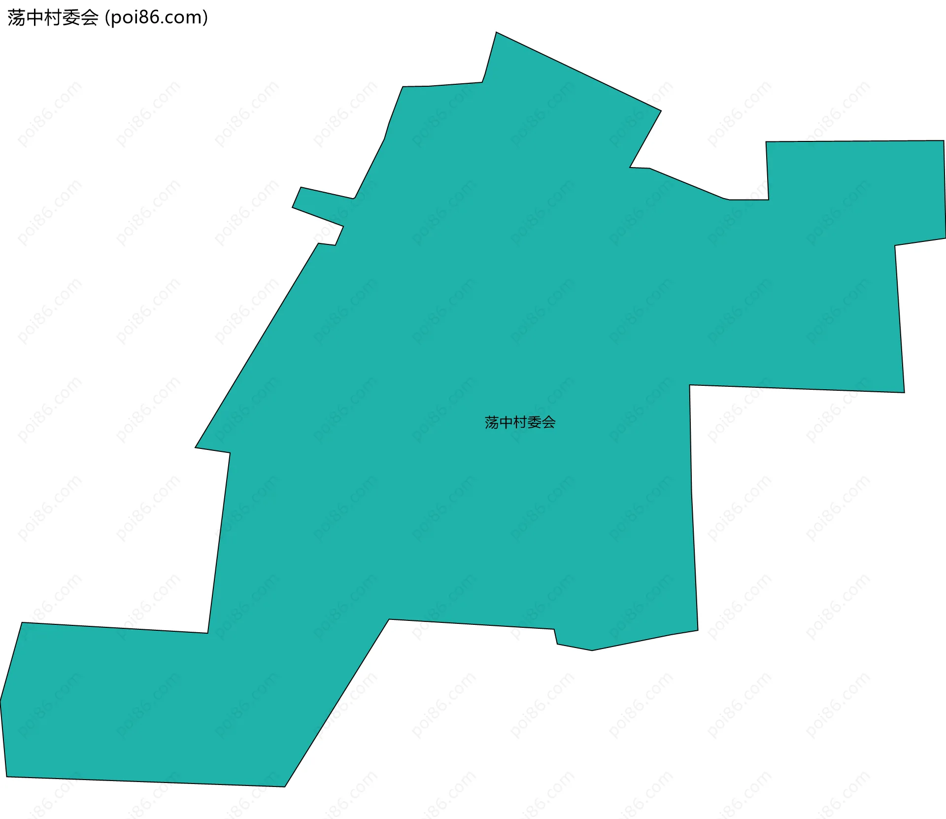 荡中村委会边界地图