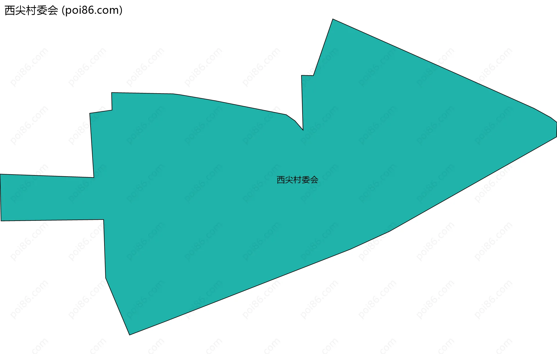 西尖村委会边界地图