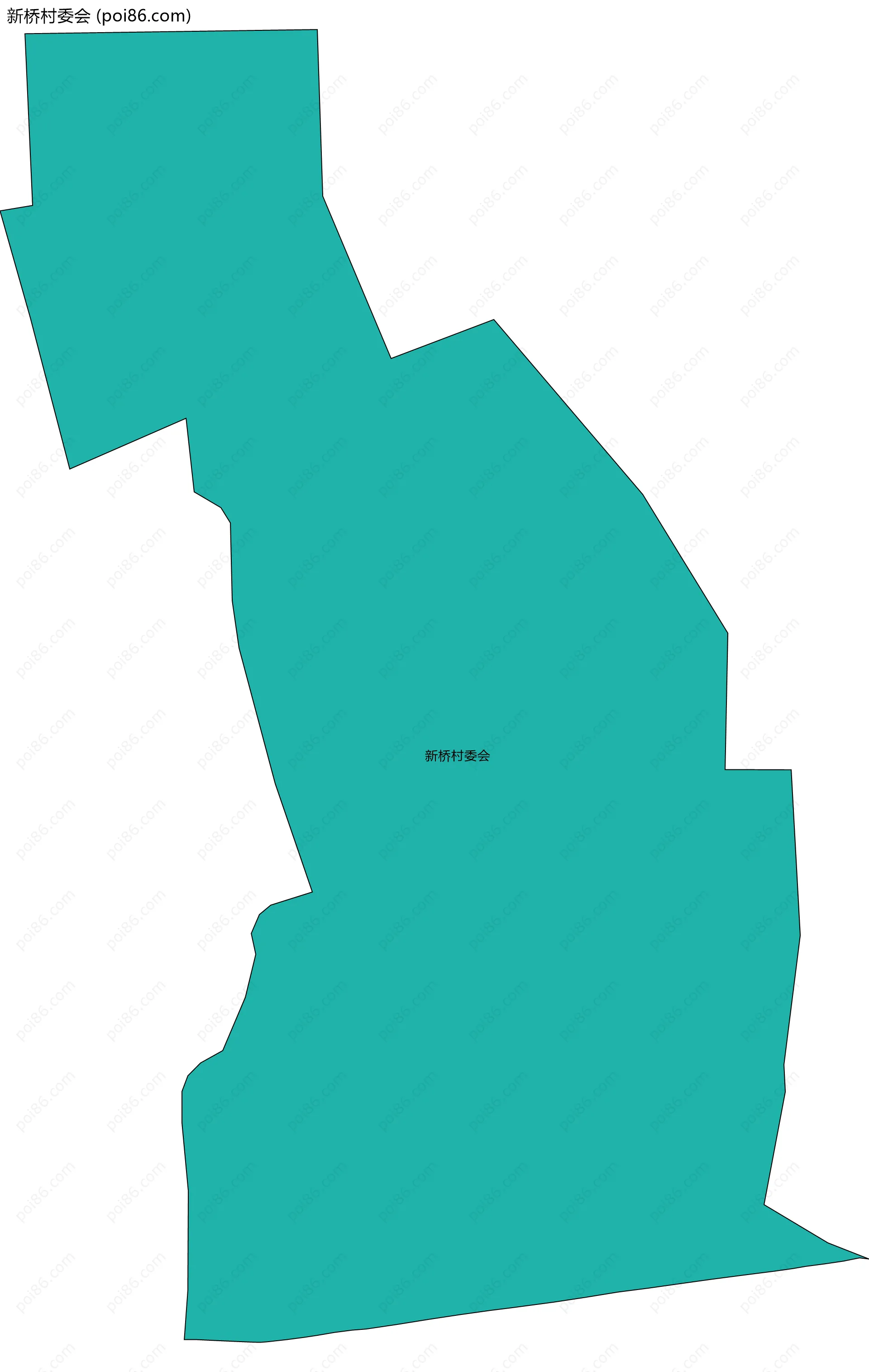 新桥村委会边界地图