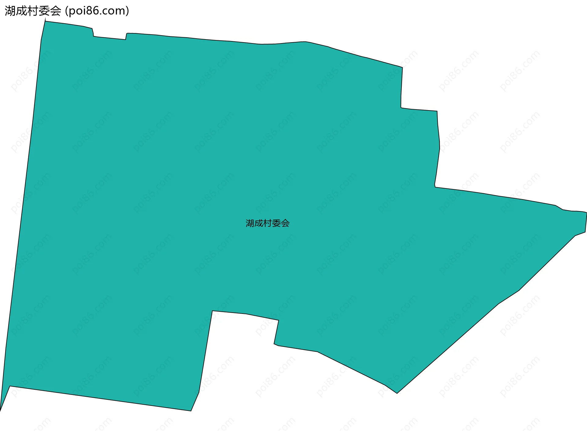 湖成村委会边界地图